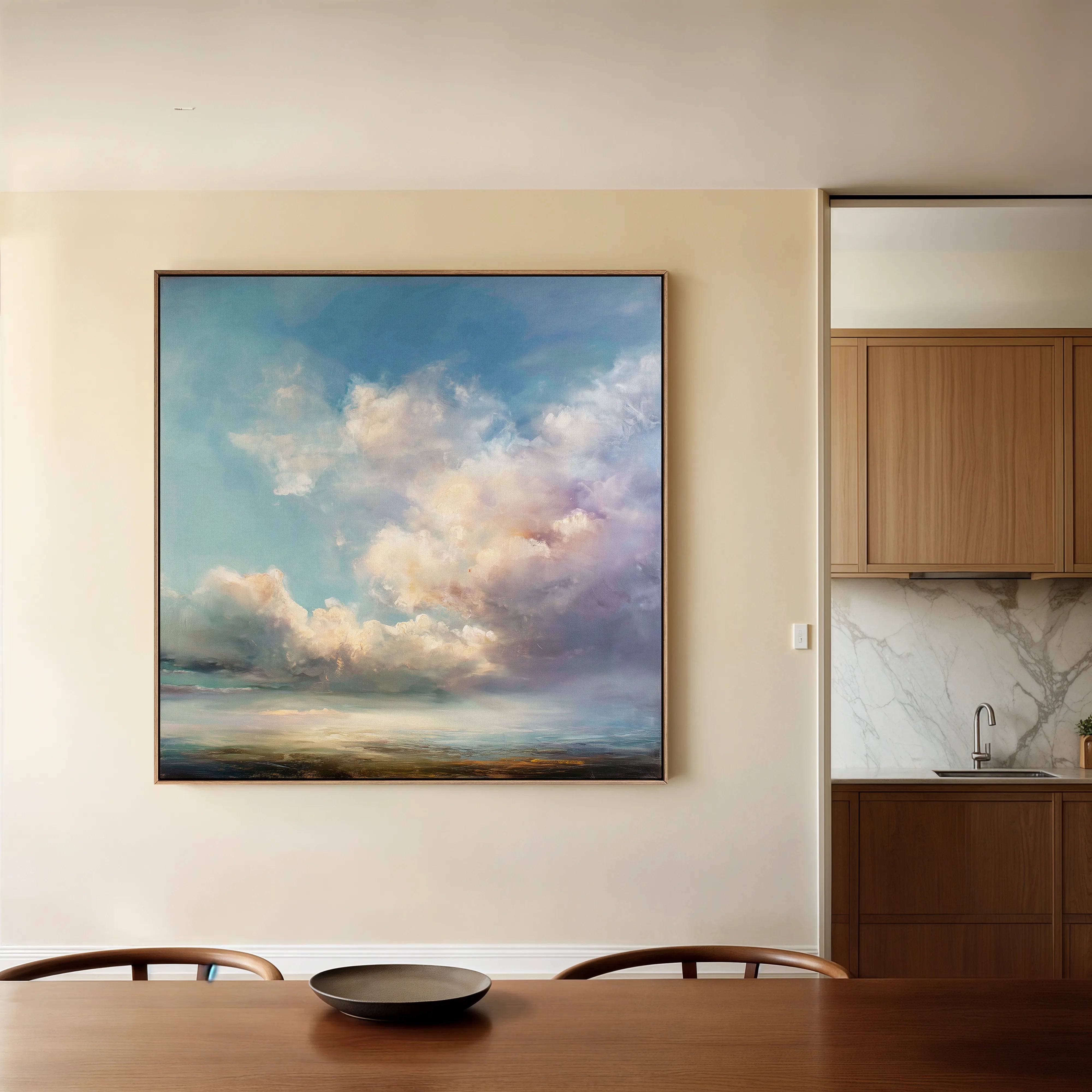 Abstract 1093 Canvas Art 60 x 60 cm / Black