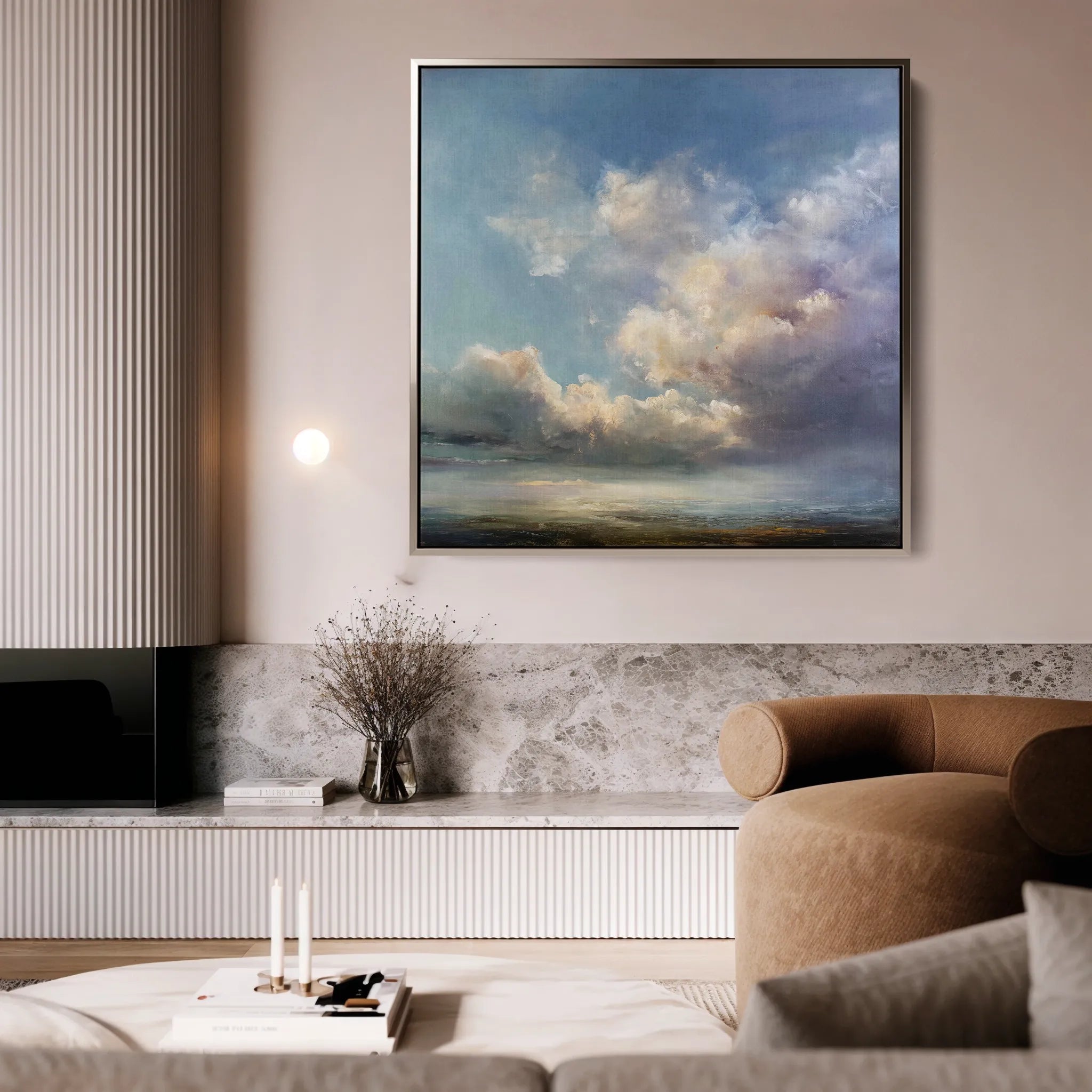 Abstract 1093 Canvas Art 60 x 60 cm / Black