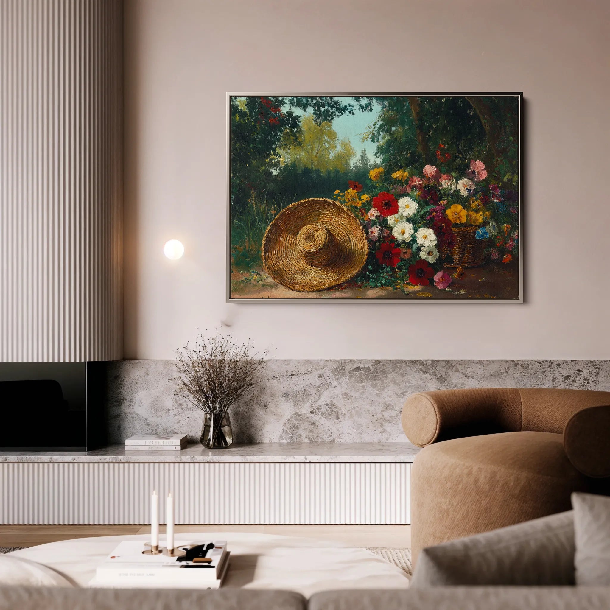 Floral 1093 Canvas Art 60 x 40 cm / Black