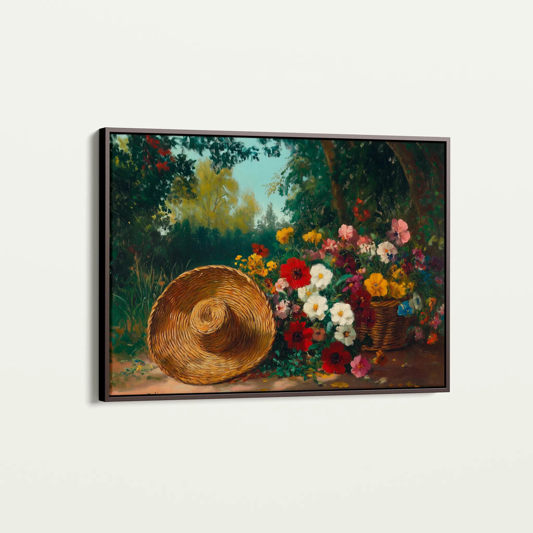 Floral 1093 Canvas Art 60 x 40 cm / Black