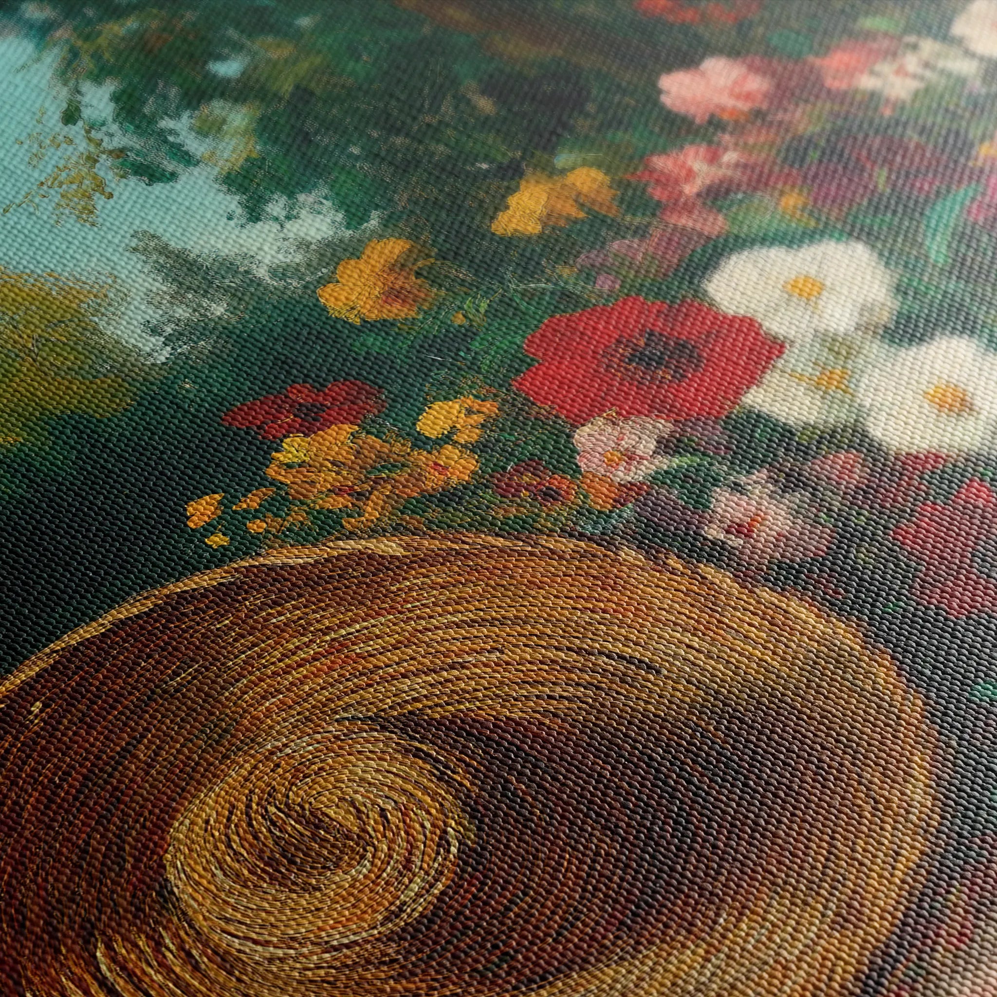 Floral 1093 Canvas Art 60 x 40 cm / Black