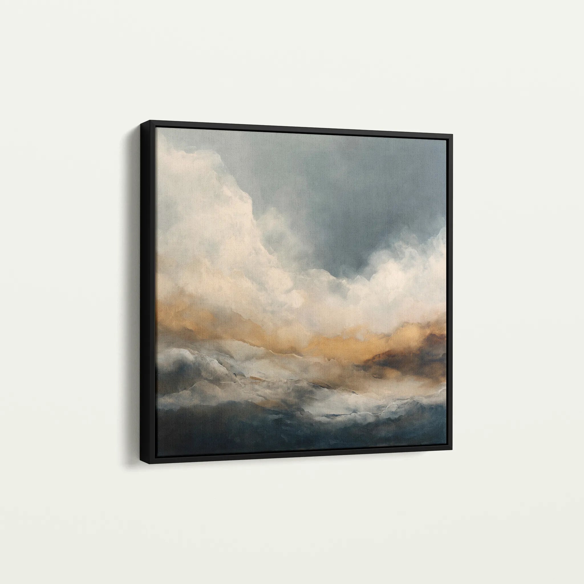Abstract 1096 Canvas Art 60 x 60 cm / Black