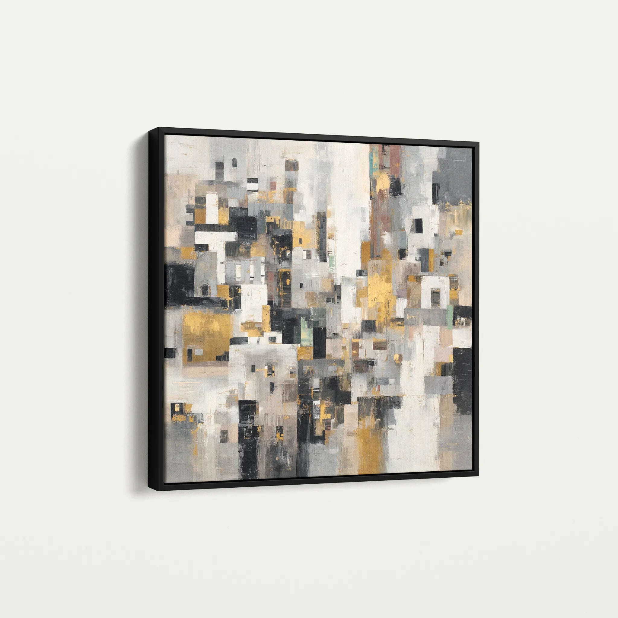 Abstract 1097 Canvas Art 60 x 60 cm / Black