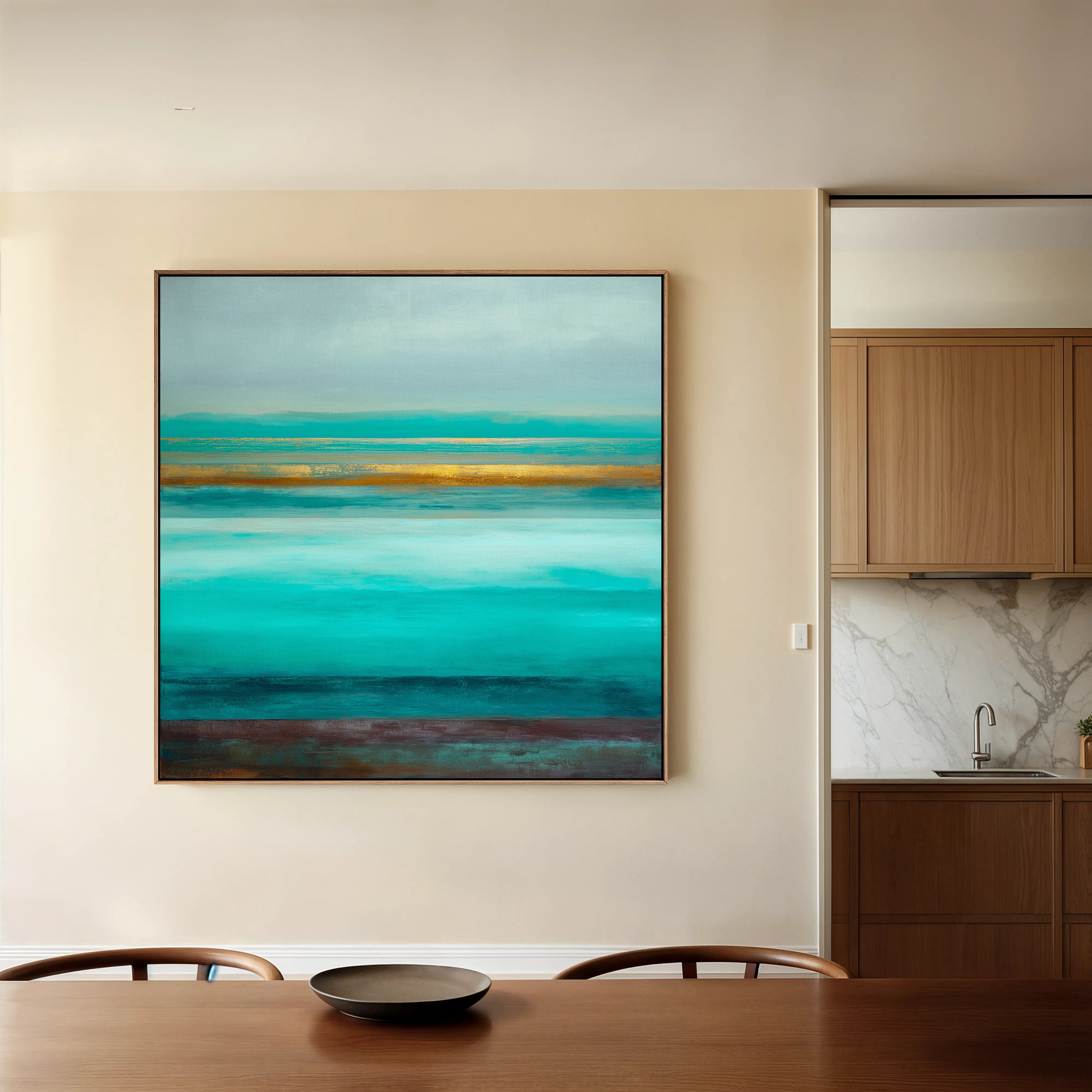 Abstract 1099 Canvas Art 60 x 60 cm / Black