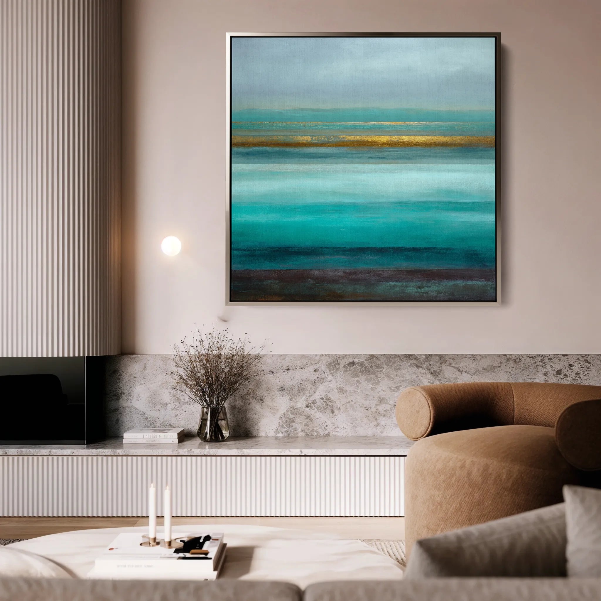 Abstract 1099 Canvas Art 60 x 60 cm / Black