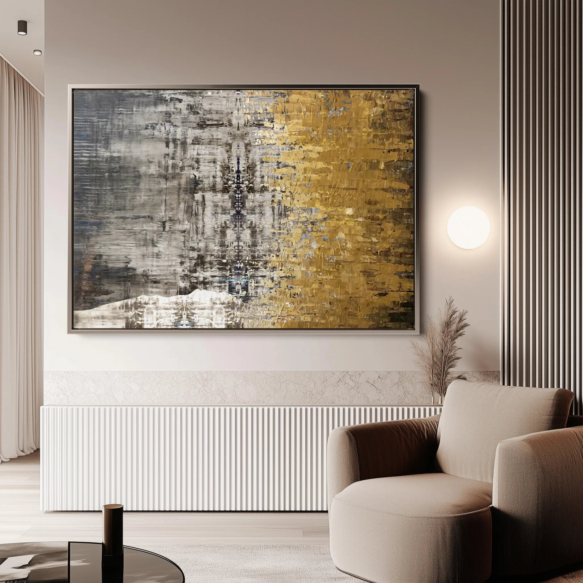 Abstract 110 Canvas Art 60 x 40 cm / Black