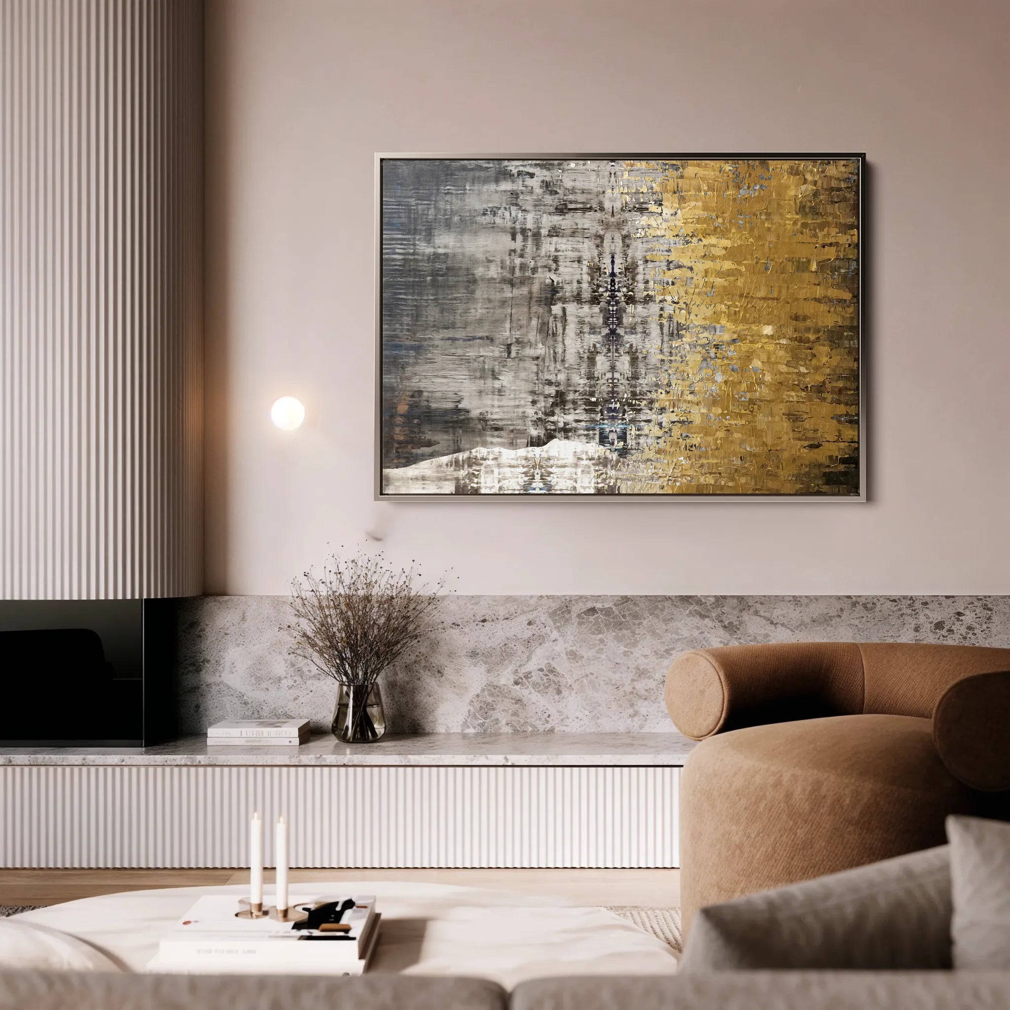 Abstract 110 Canvas Art 60 x 40 cm / Black