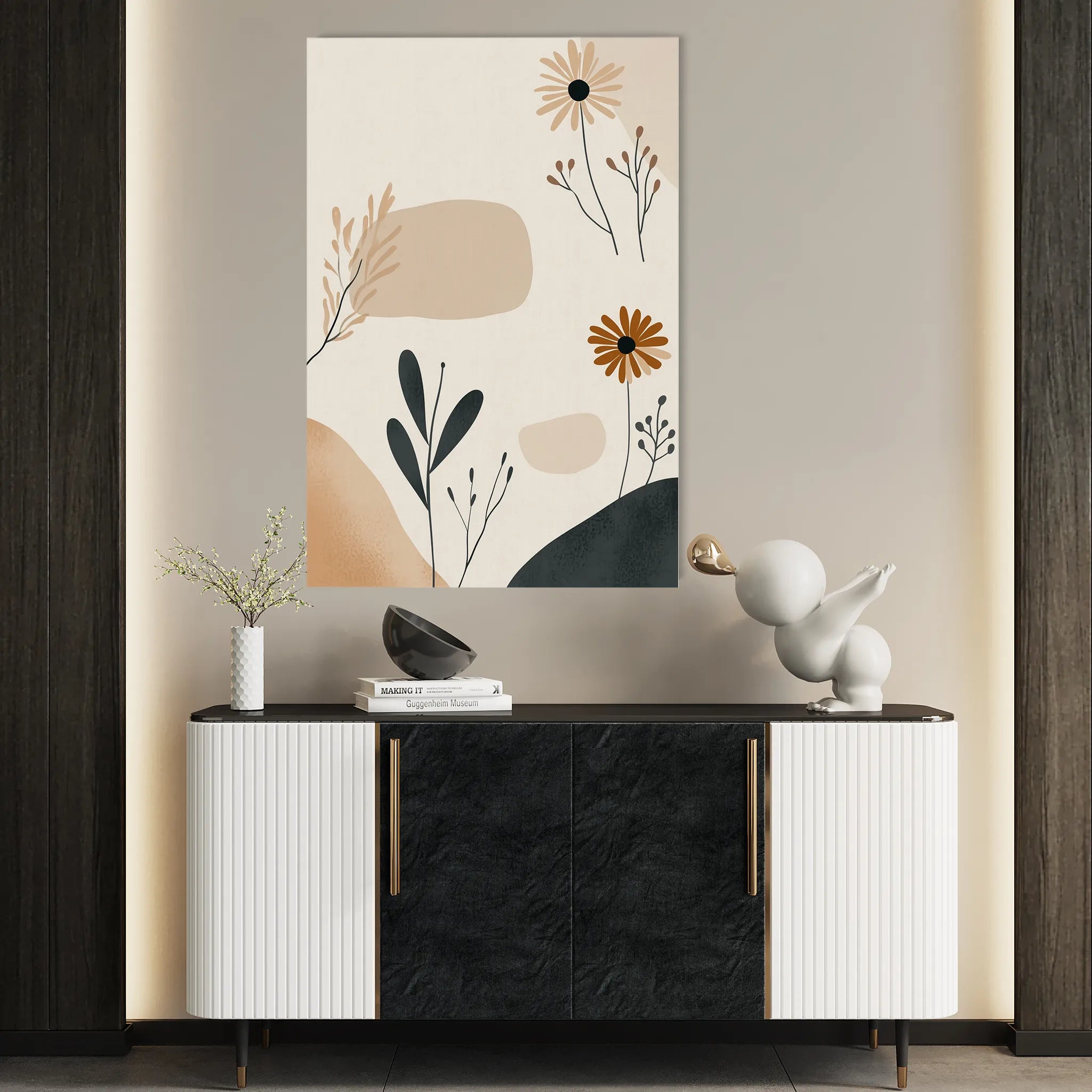 Boho 110 Canvas Art 60 x 40 cm / Black
