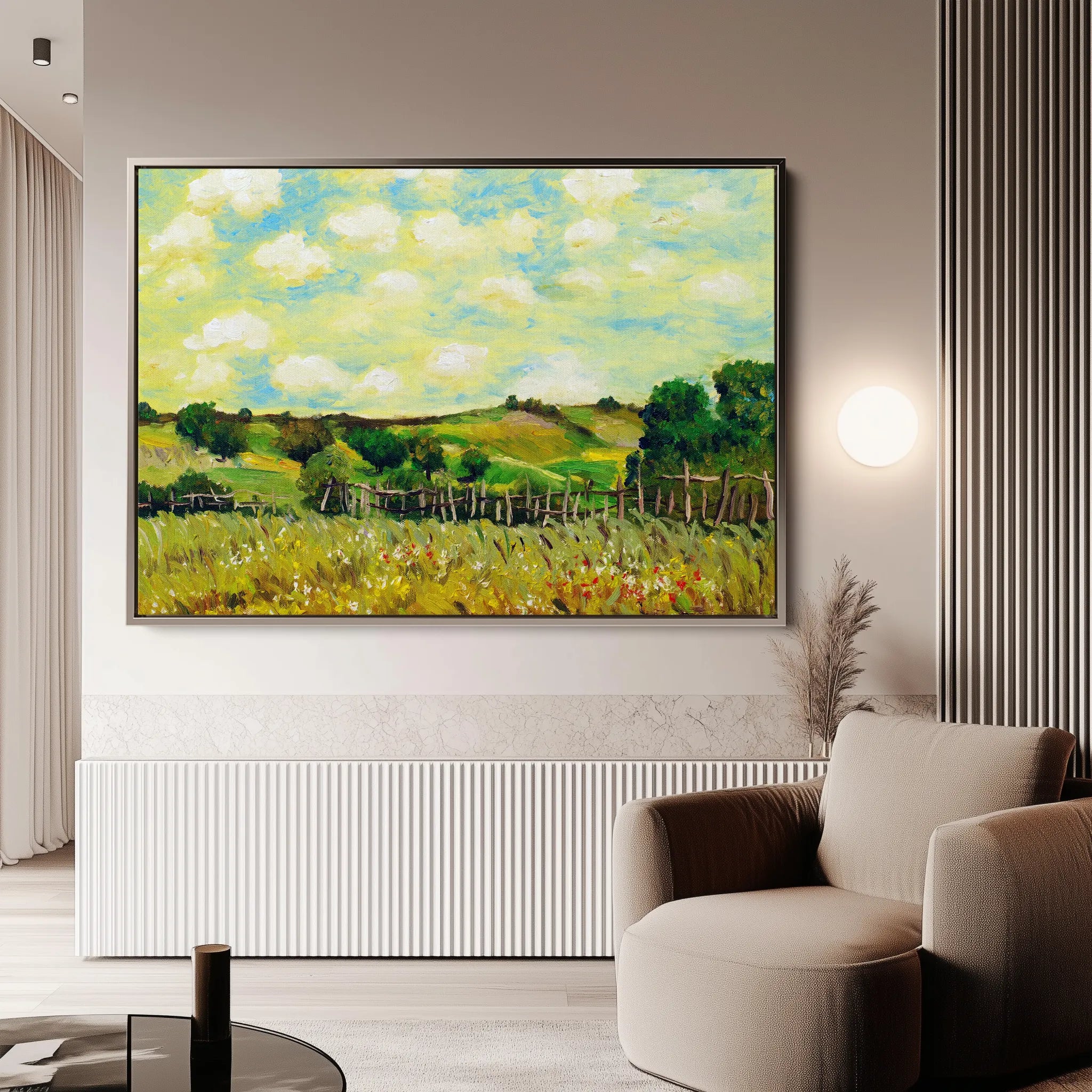 Landscape 110 Canvas Art 60 x 40 cm / Black