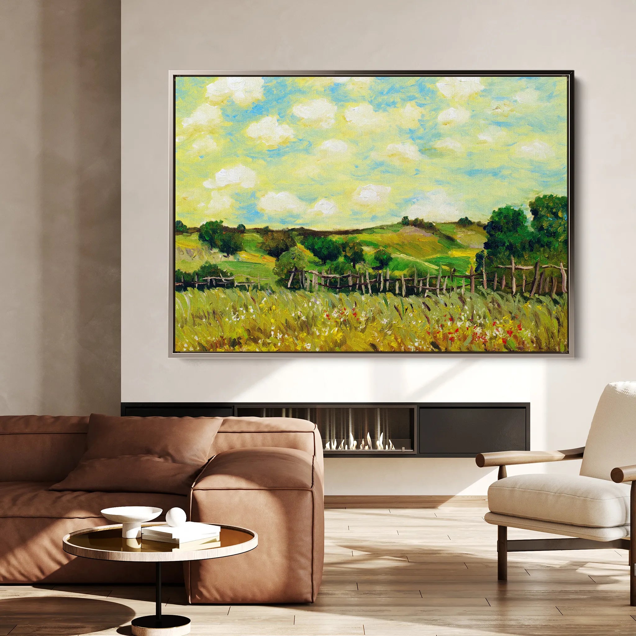 Landscape 110 Canvas Art 60 x 40 cm / Black