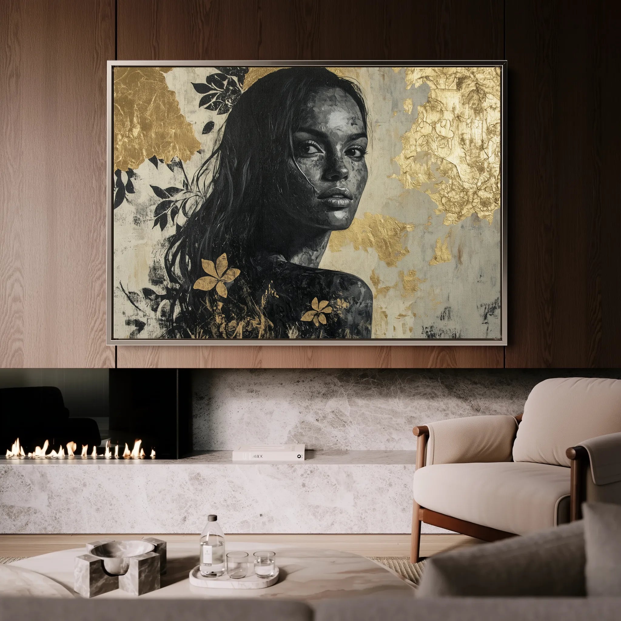 Portrait 110 Canvas Art 60 x 40 cm / Black