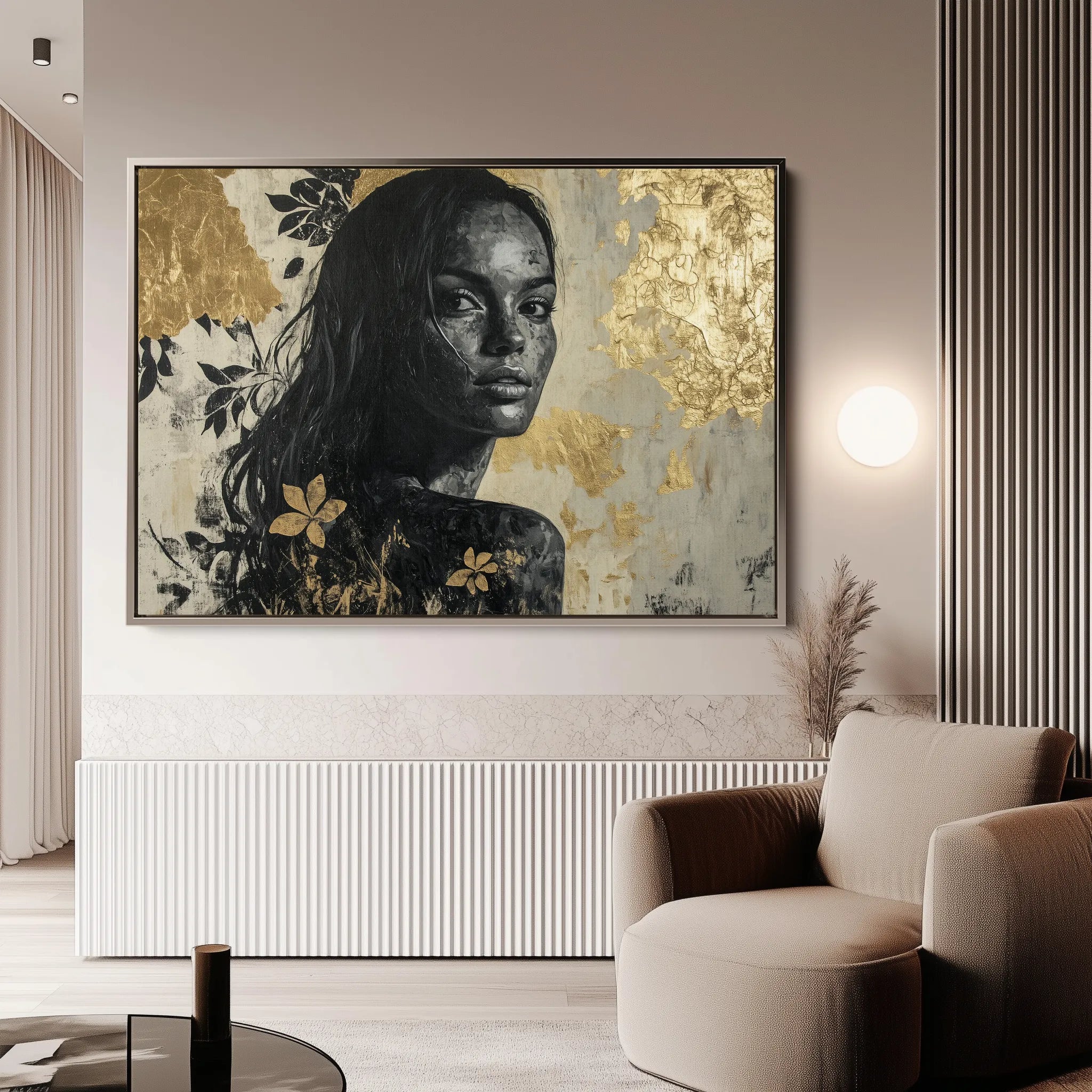 Portrait 110 Canvas Art 60 x 40 cm / Black