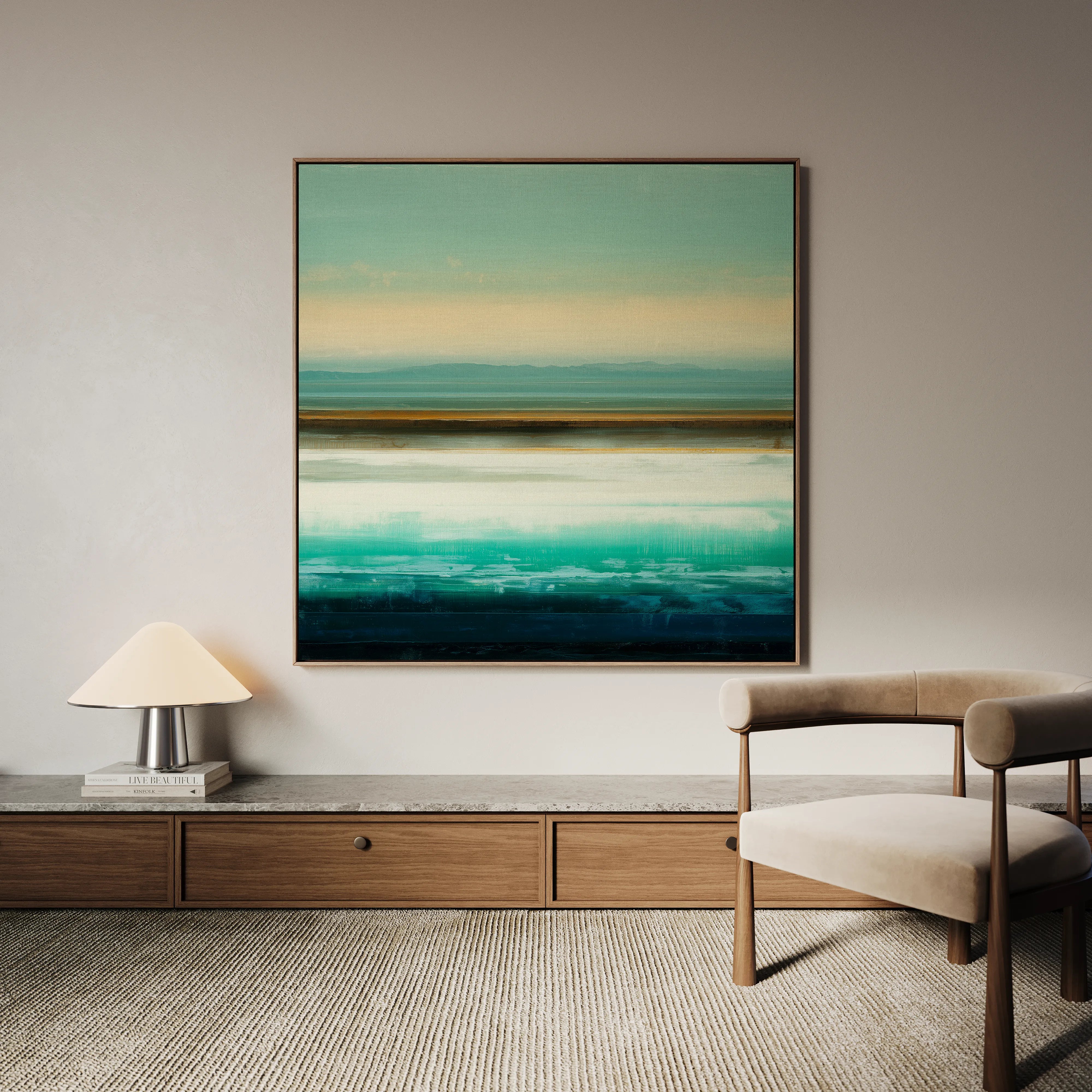 Abstract 1100 Canvas Art 60 x 60 cm / Black