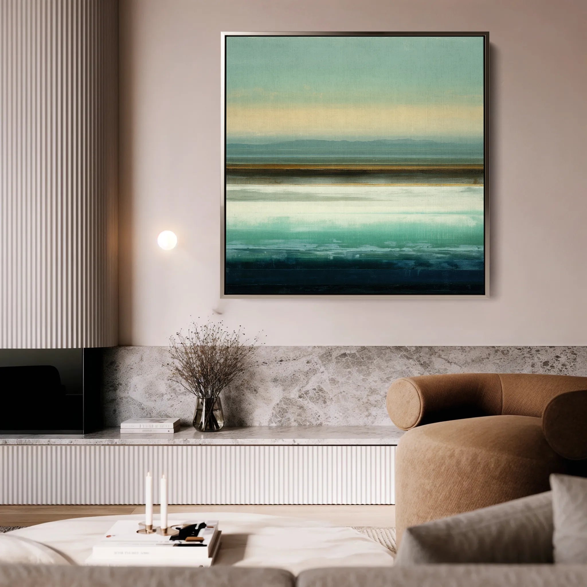 Abstract 1100 Canvas Art 60 x 60 cm / Black