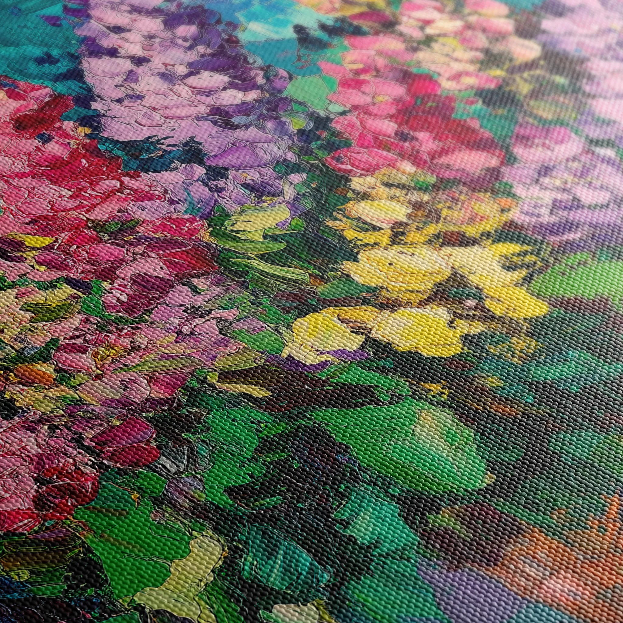 Floral 1102 Canvas Art 60 x 40 cm / Black