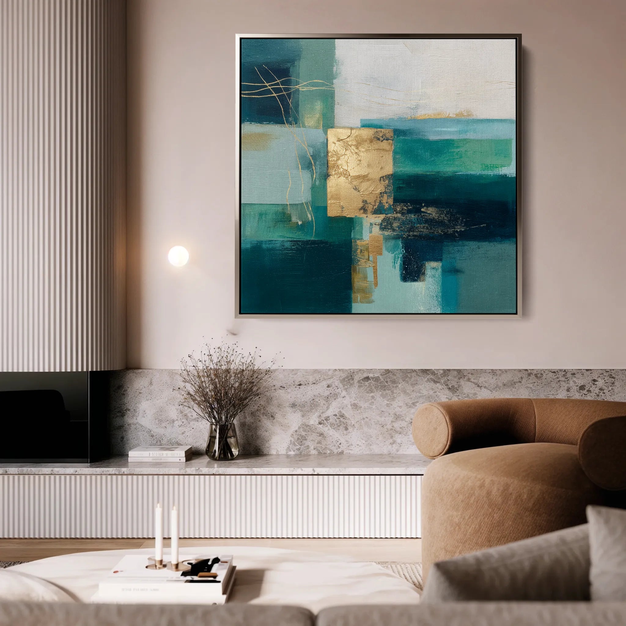 Abstract 1103 Canvas Art 60 x 60 cm / Black