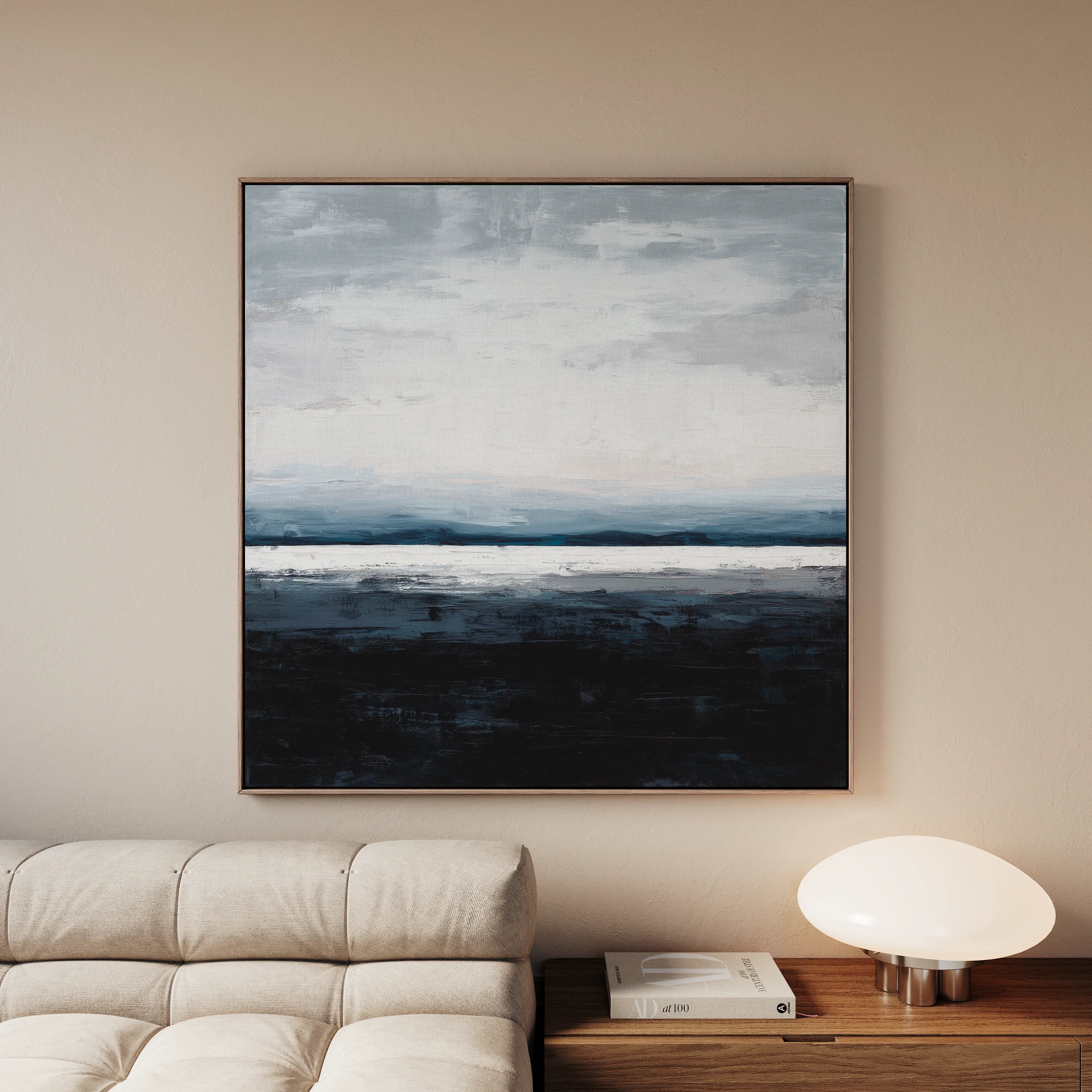Abstract 1104 Canvas Art 60 x 60 cm / Black
