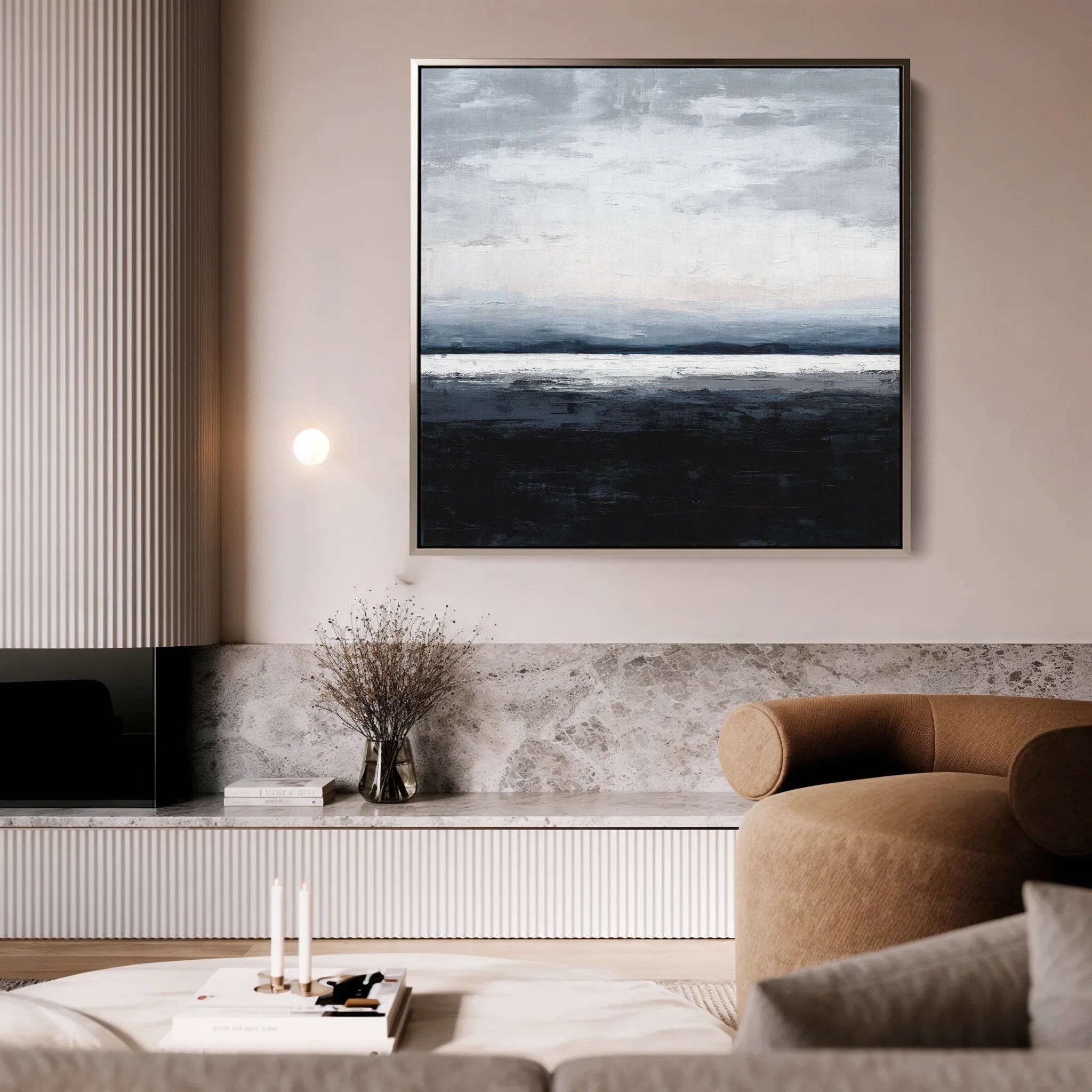 Abstract 1104 Canvas Art 60 x 60 cm / Black
