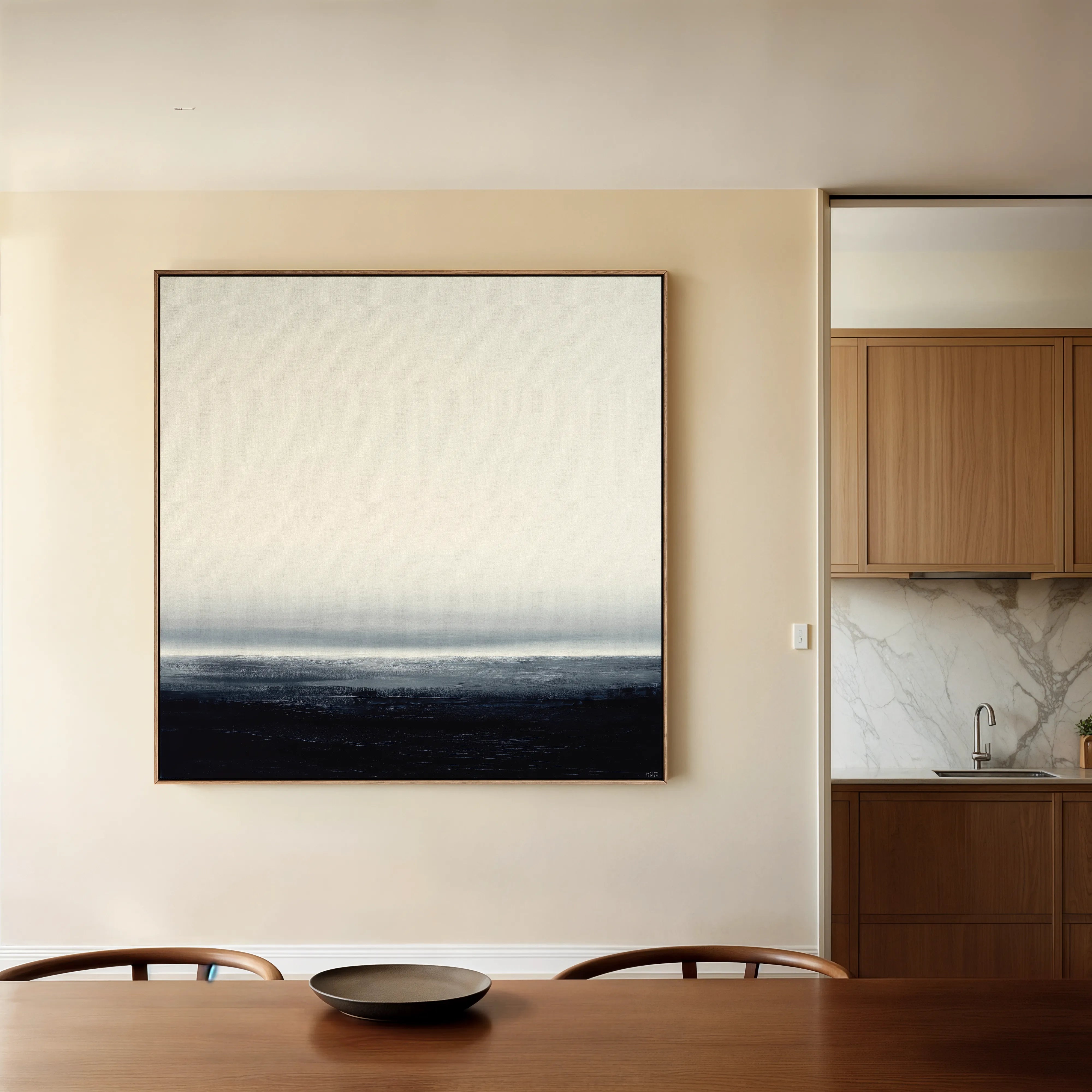 Abstract 1105 Canvas Art 60 x 60 cm / Black