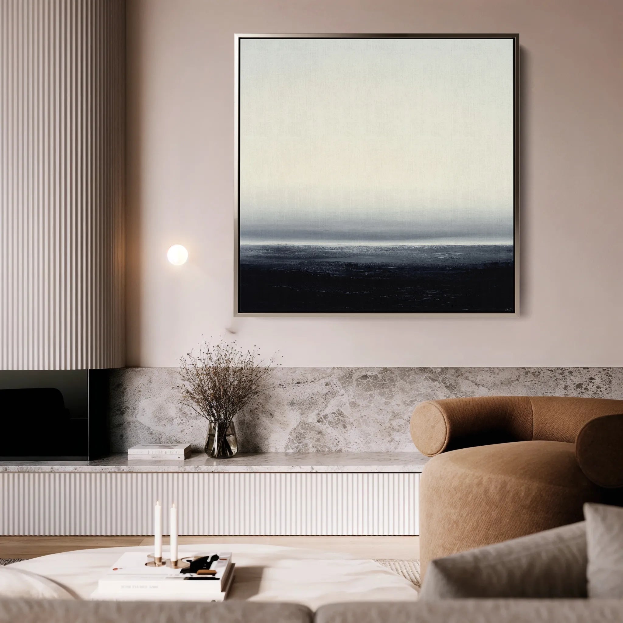 Abstract 1105 Canvas Art 60 x 60 cm / Black