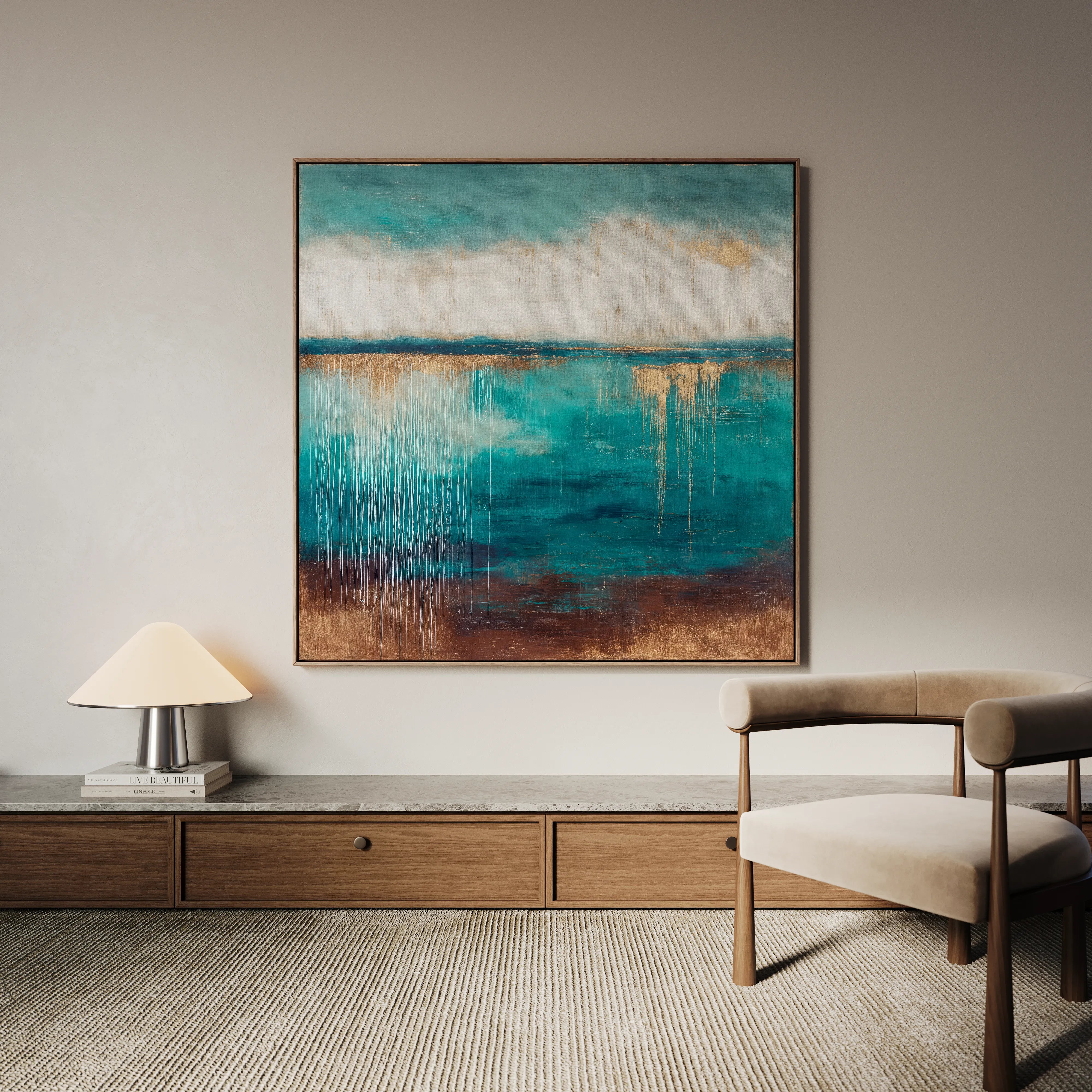 Abstract 1106 Canvas Art 60 x 60 cm / Black