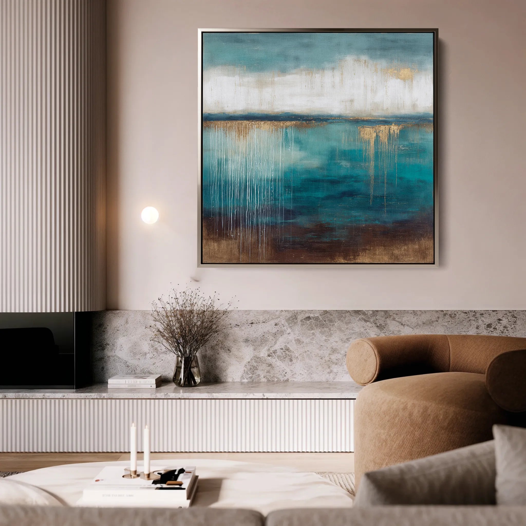 Abstract 1106 Canvas Art 60 x 60 cm / Black