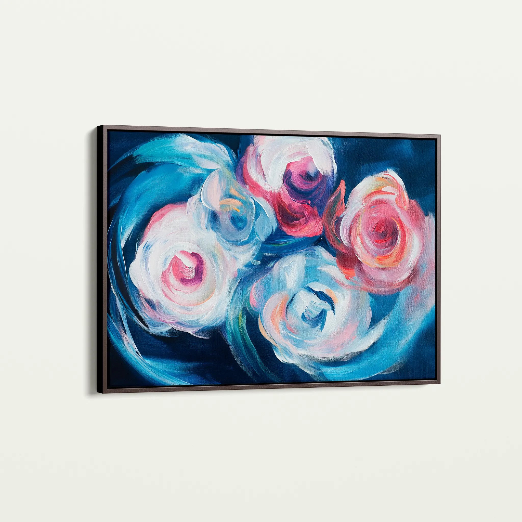 Floral 1106 Canvas Art 60 x 40 cm / Black