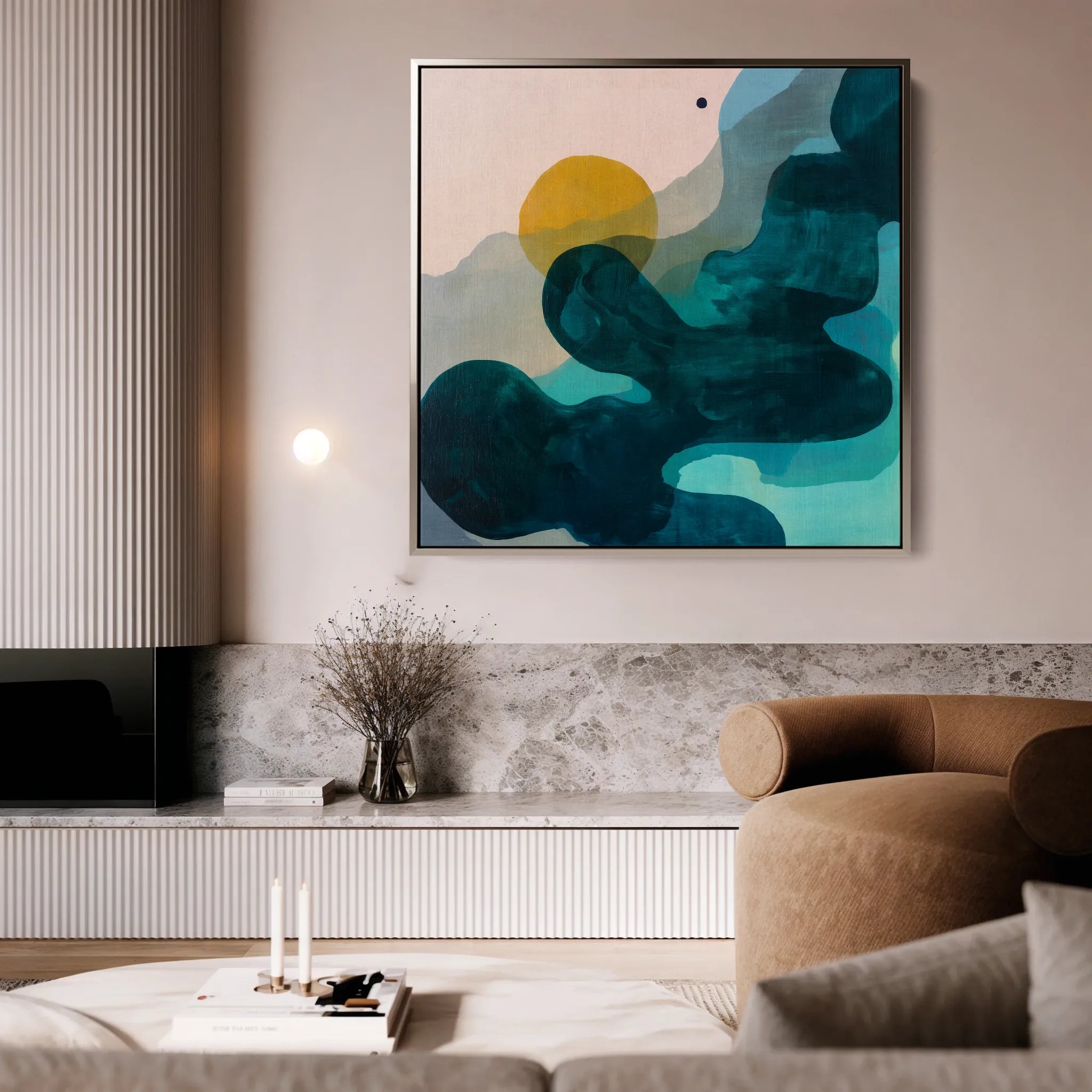 Abstract 1107 Canvas Art 60 x 60 cm / Black