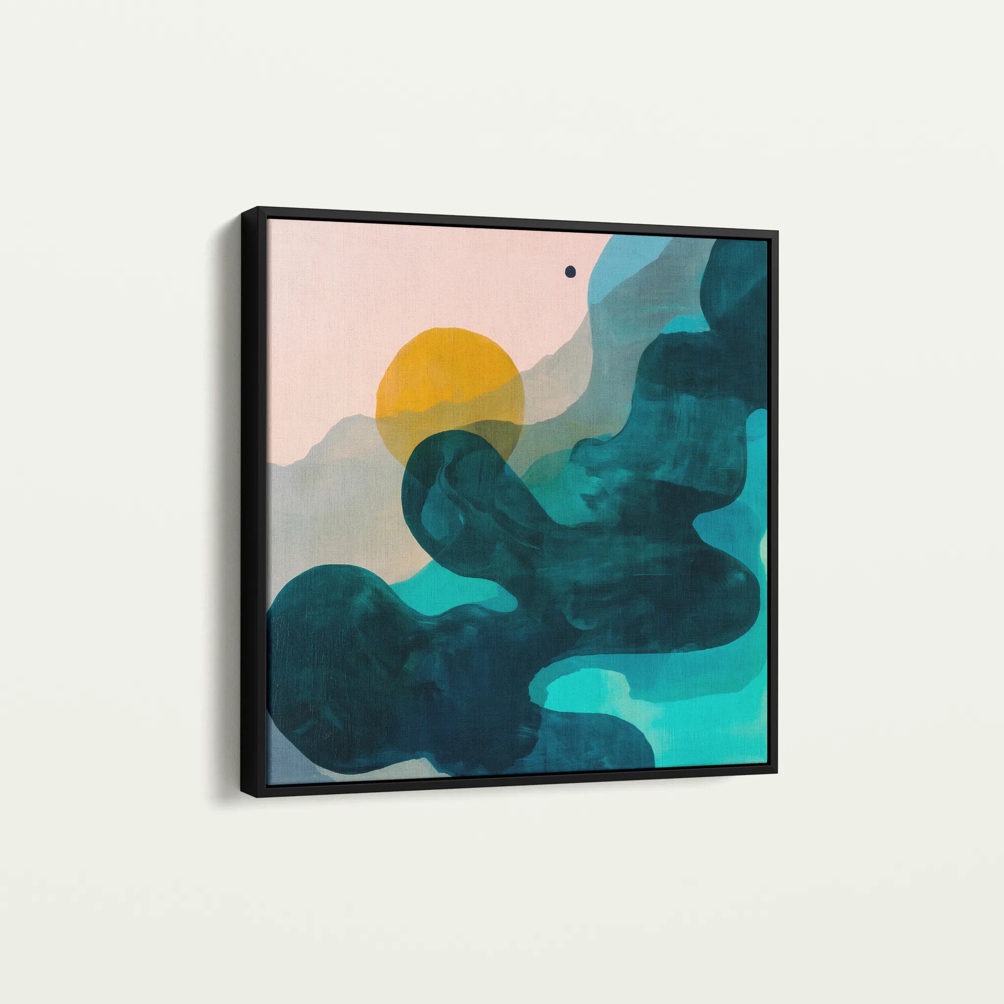 Abstract 1107 Canvas Art 60 x 60 cm / Black