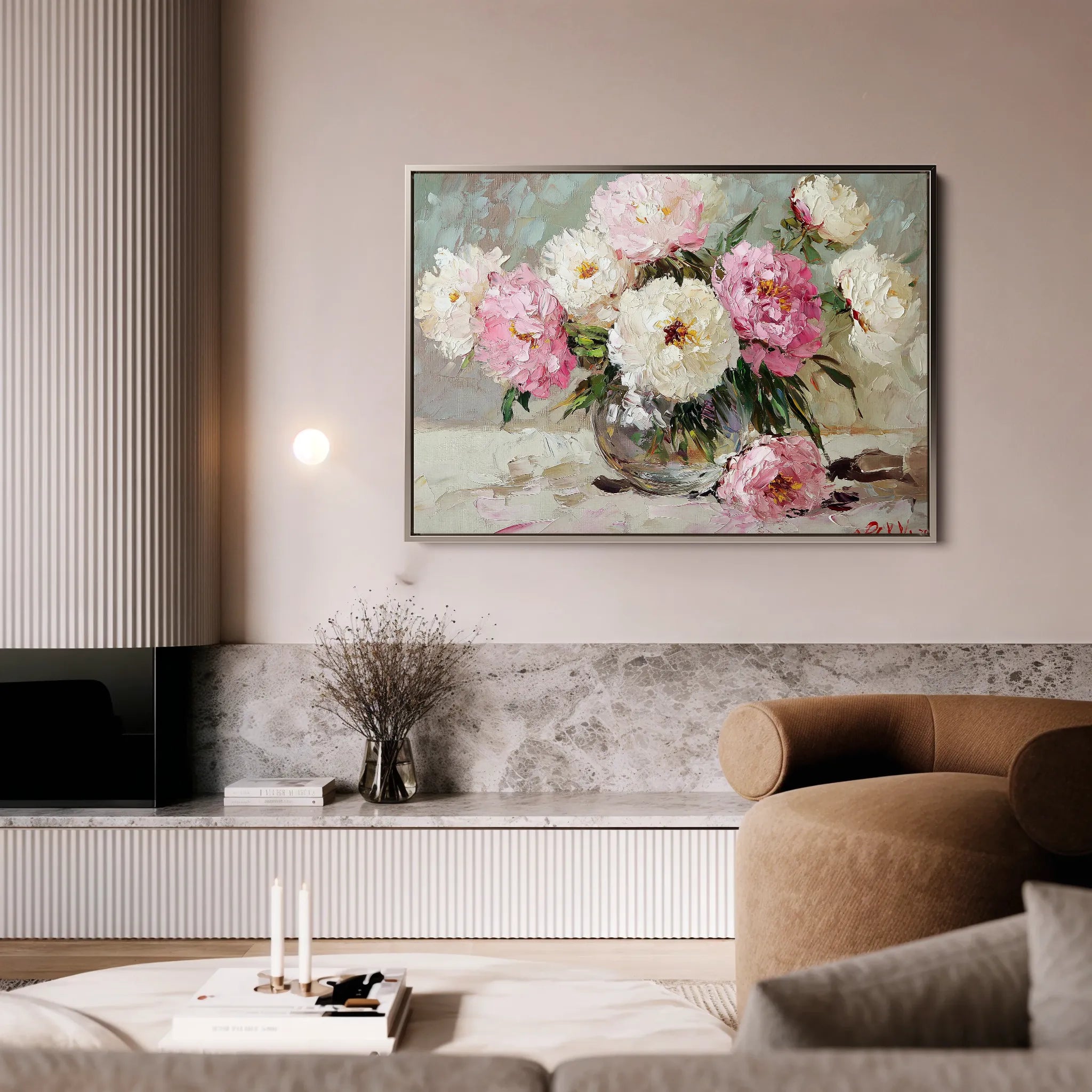 Floral 1107 Canvas Art 60 x 40 cm / Black