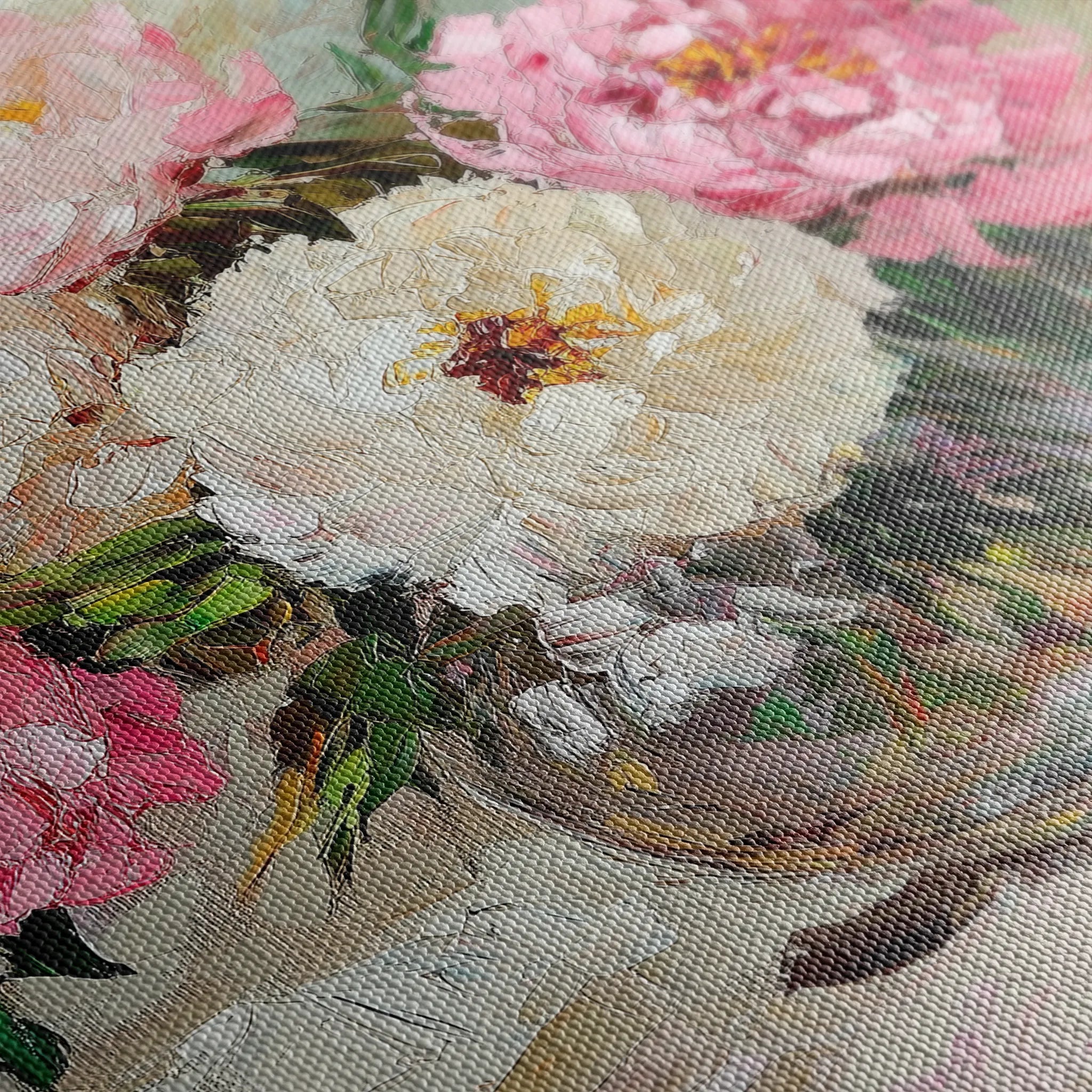 Floral 1107 Canvas Art 60 x 40 cm / Black