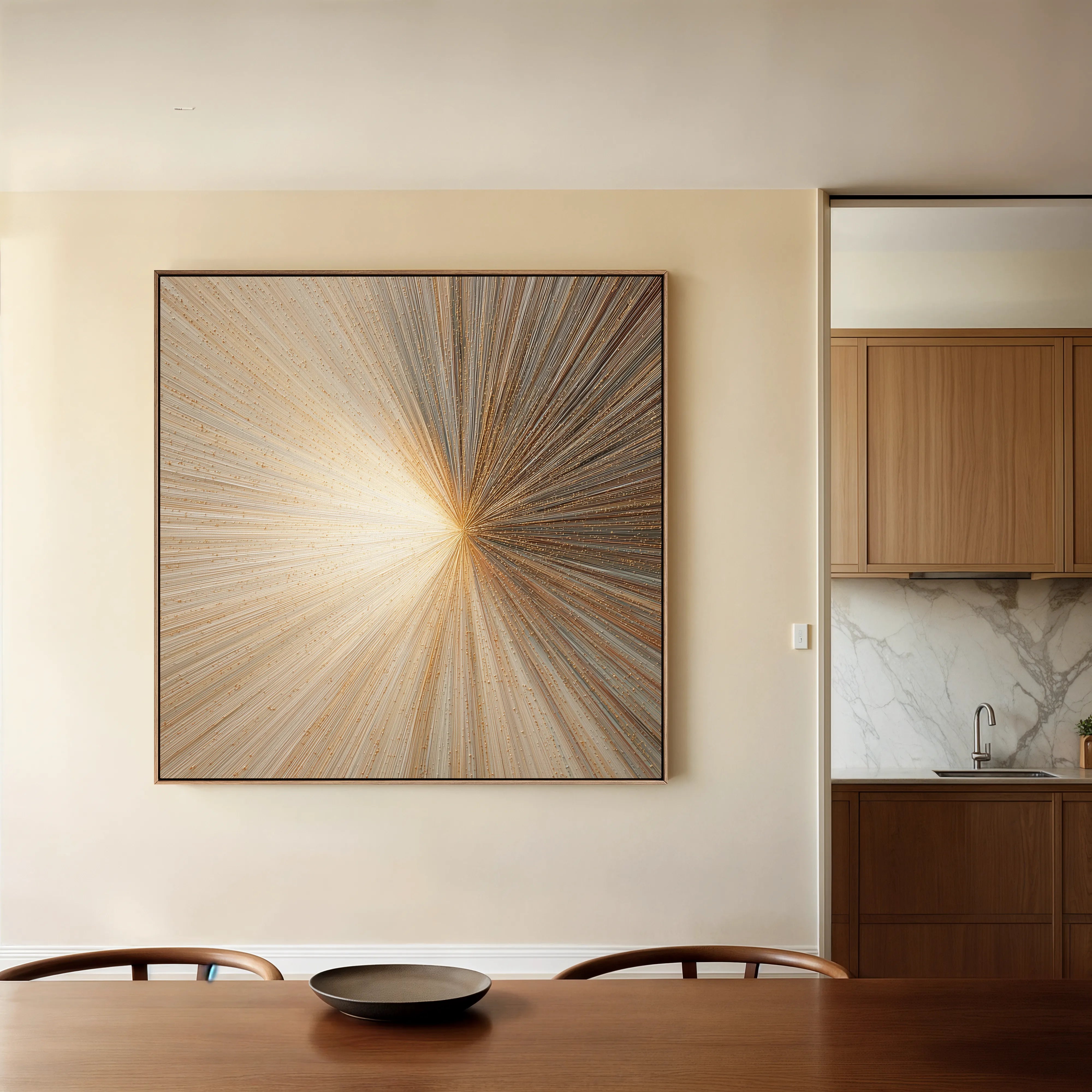 Abstract 1108 Canvas Art 60 x 60 cm / Black