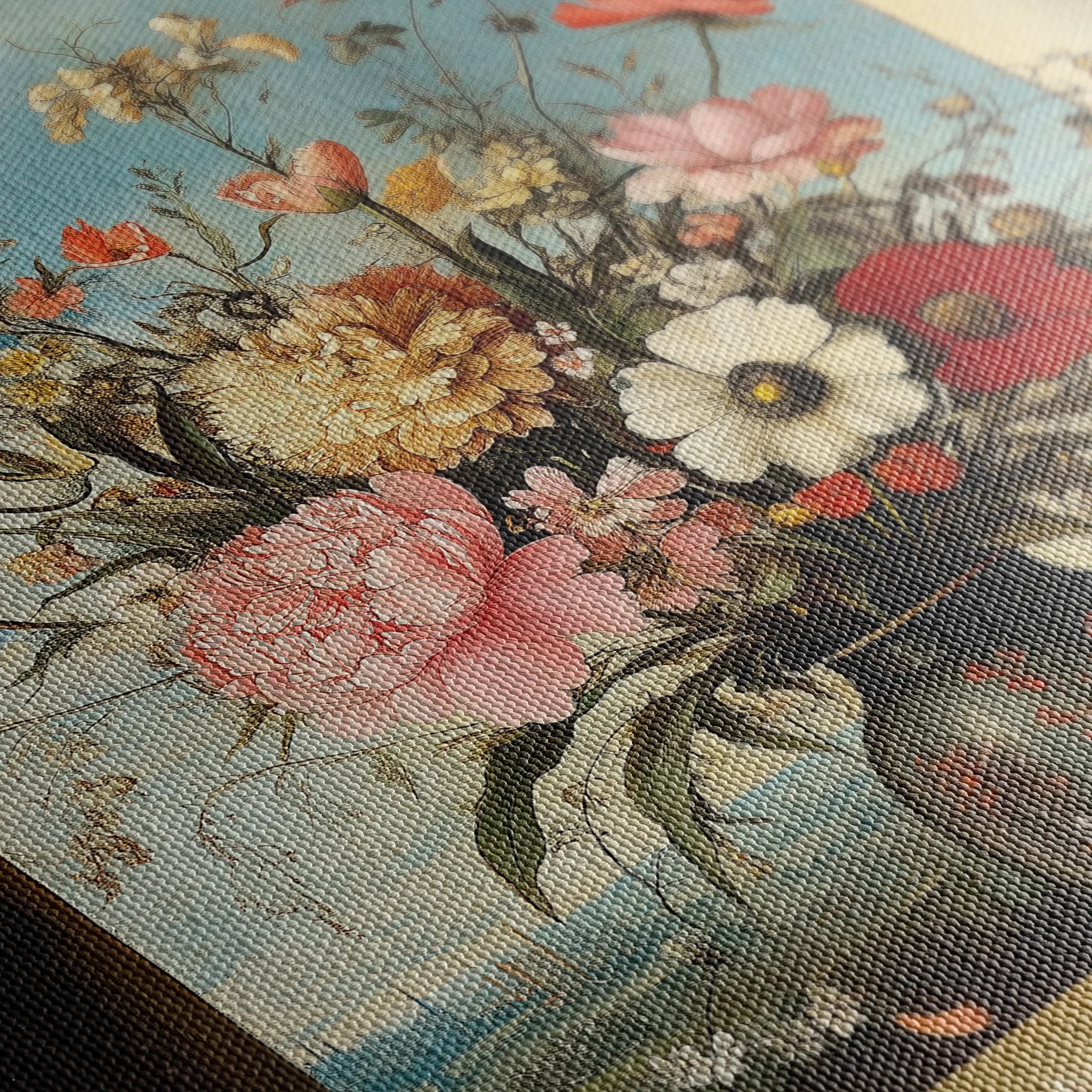 Floral 1108 Canvas Art 60 x 40 cm / Black