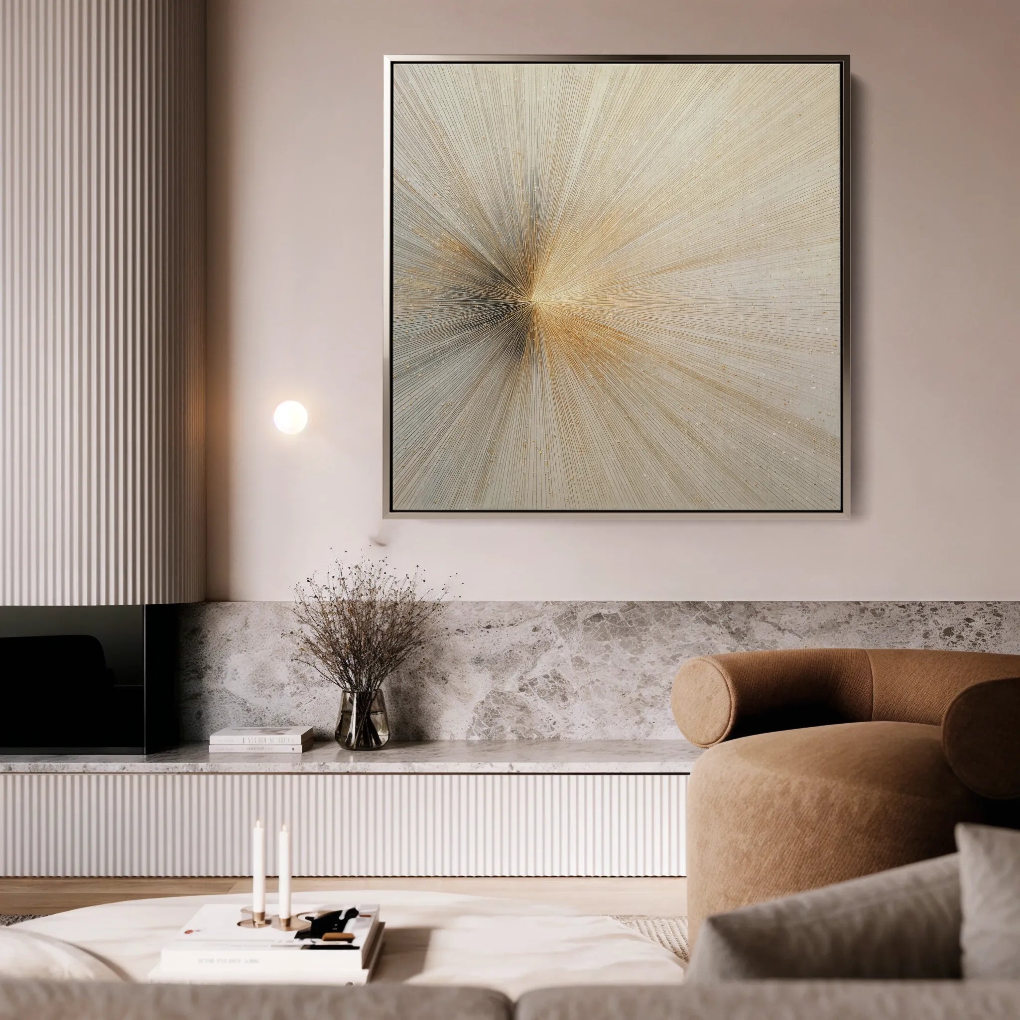 Abstract 1109 Canvas Art 60 x 60 cm / Black
