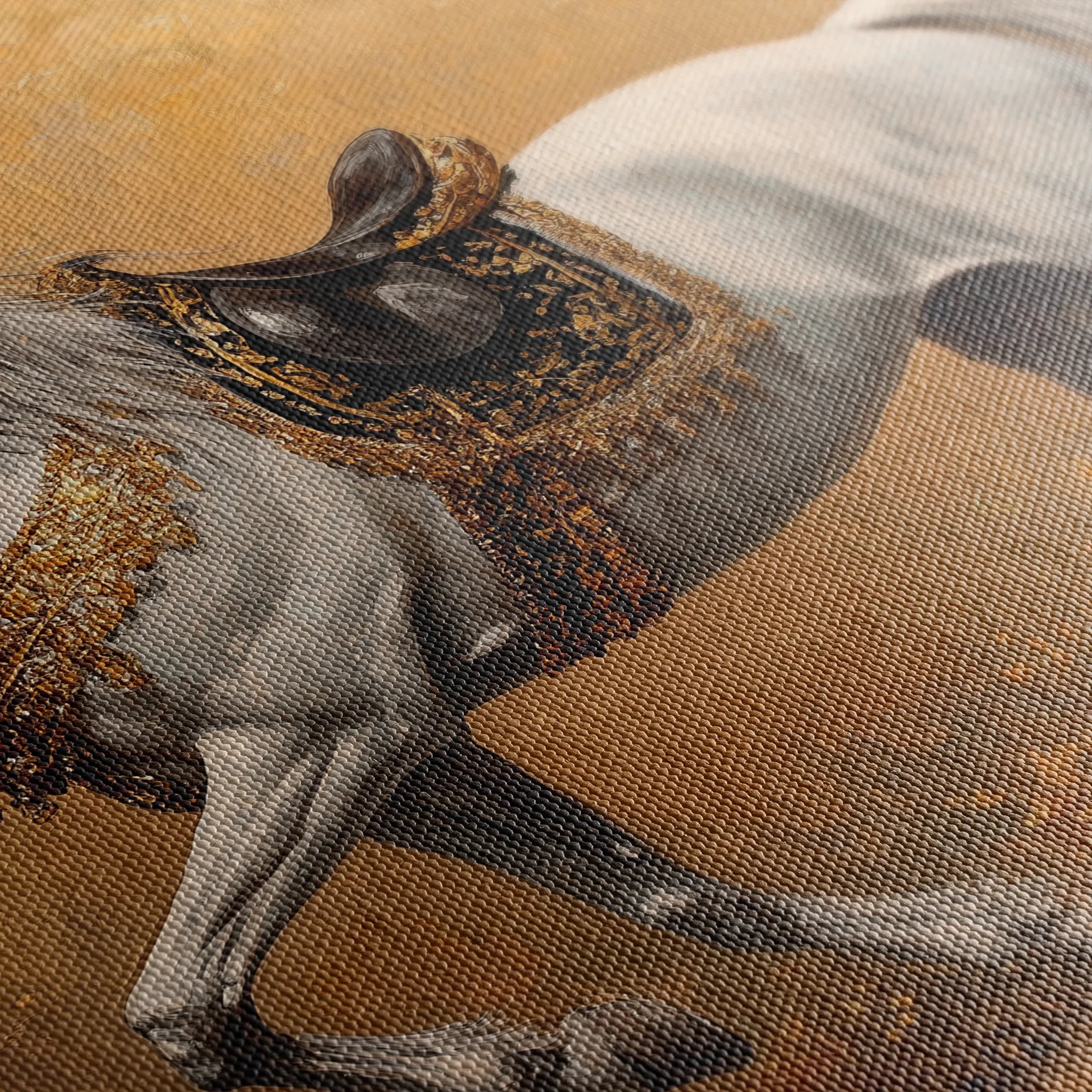 Horses 111 Canvas Art 60 x 40 cm / Black