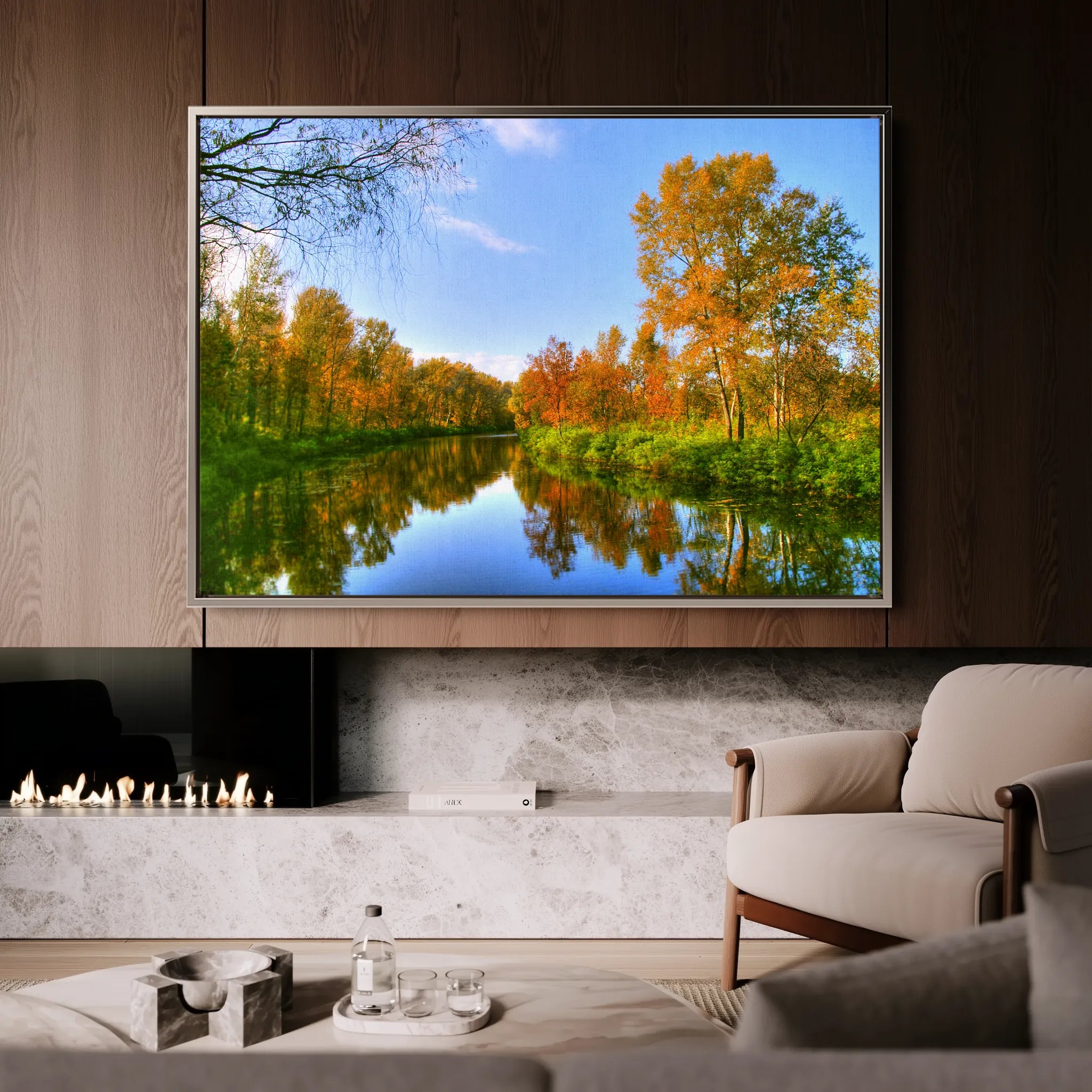 Landscape 111 Canvas Art 60 x 40 cm / Black