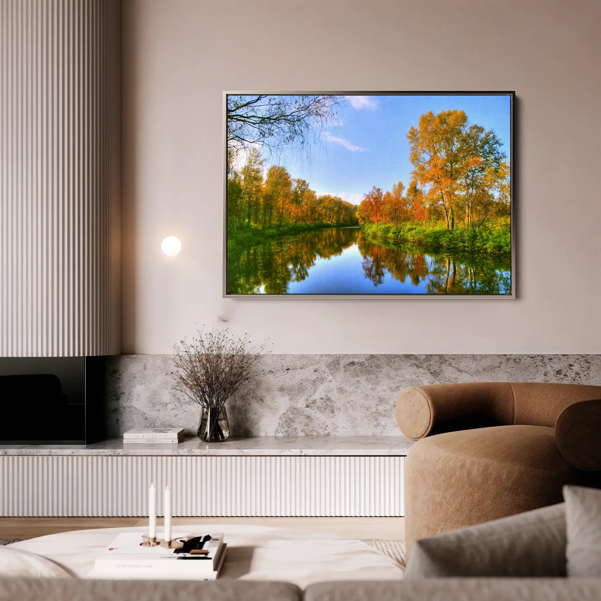 Landscape 111 Canvas Art 60 x 40 cm / Black