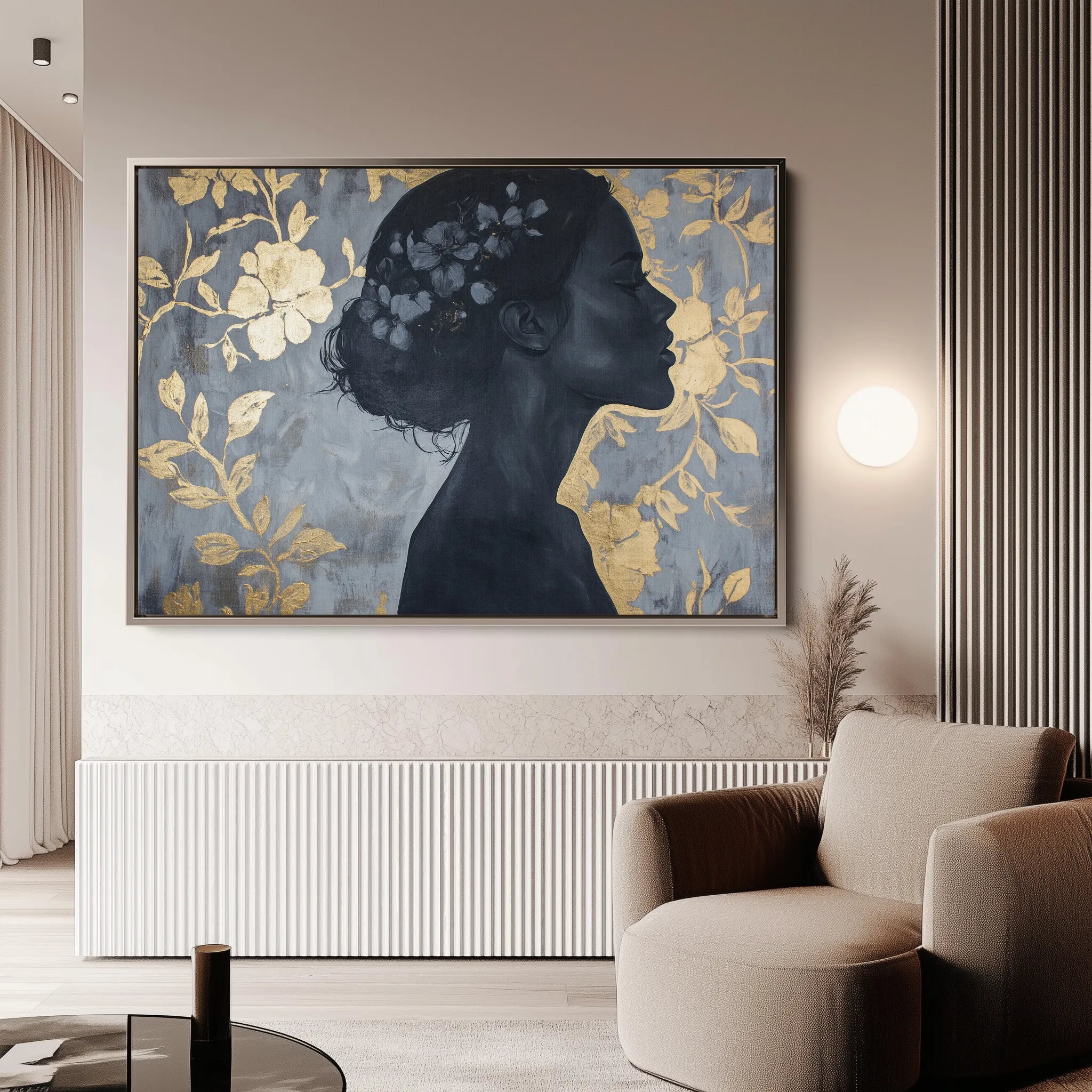 Portrait 111 Canvas Art 60 x 40 cm / Black