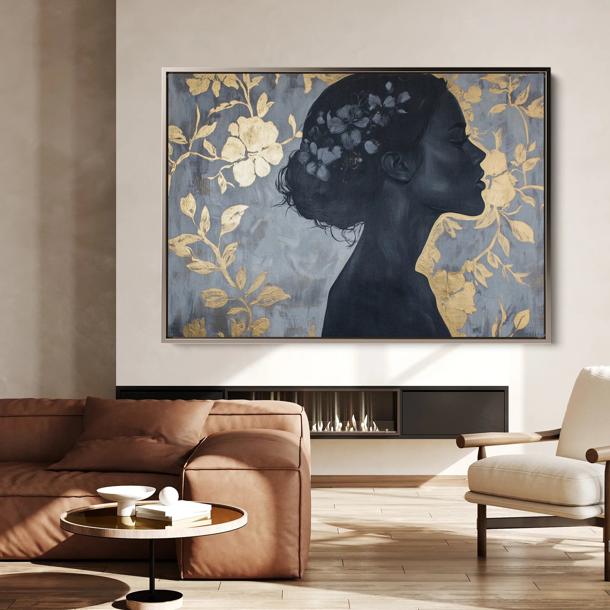 Portrait 111 Canvas Art 60 x 40 cm / Black