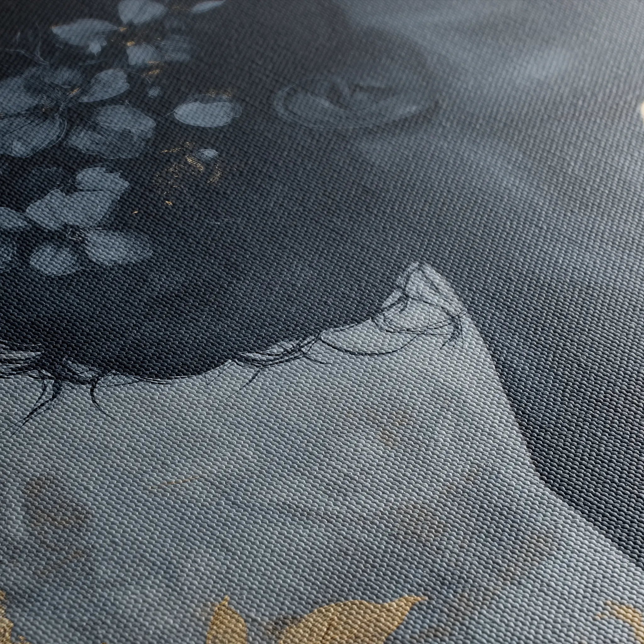 Portrait 111 Canvas Art 60 x 40 cm / Black