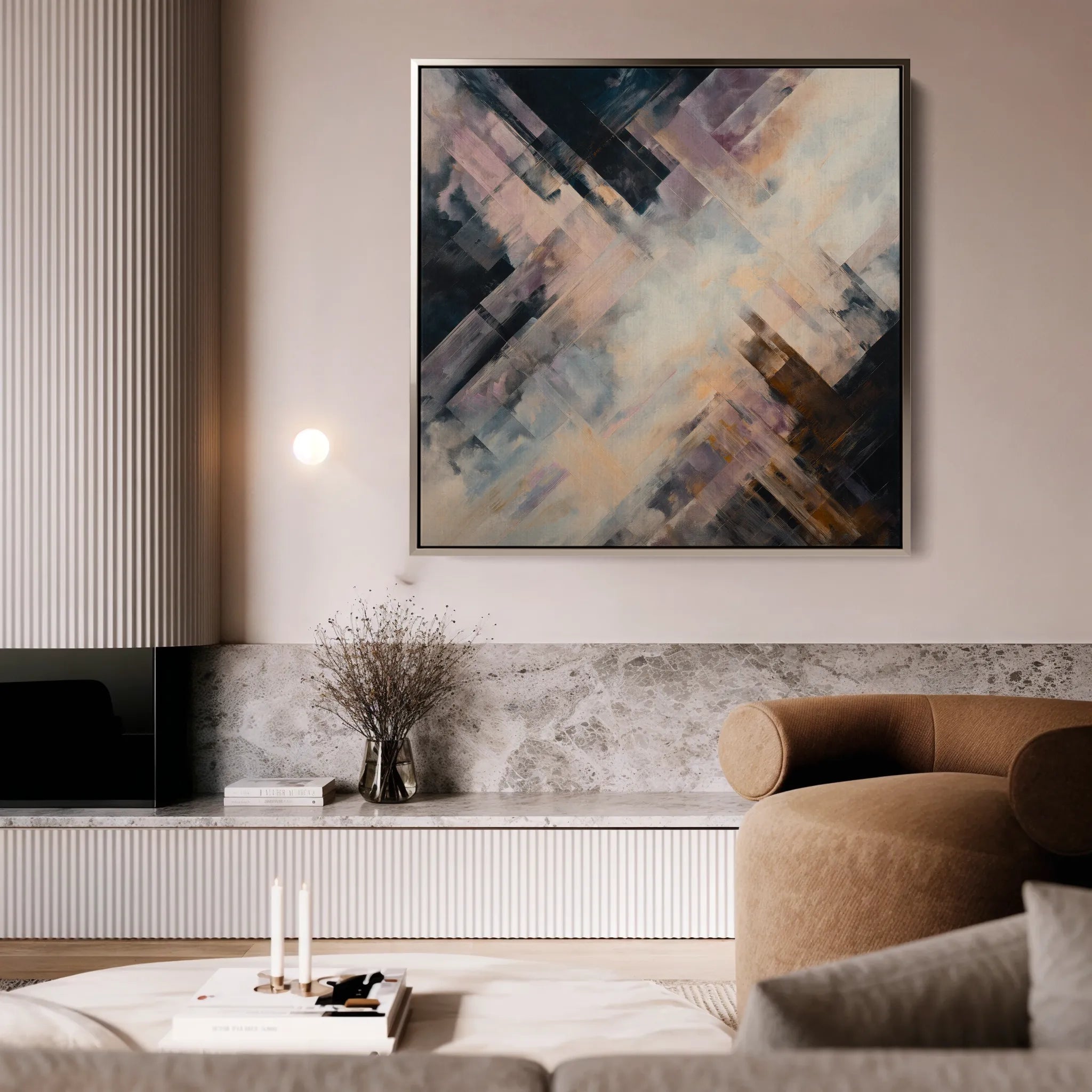 Abstract 1111 Canvas Art 60 x 60 cm / Black