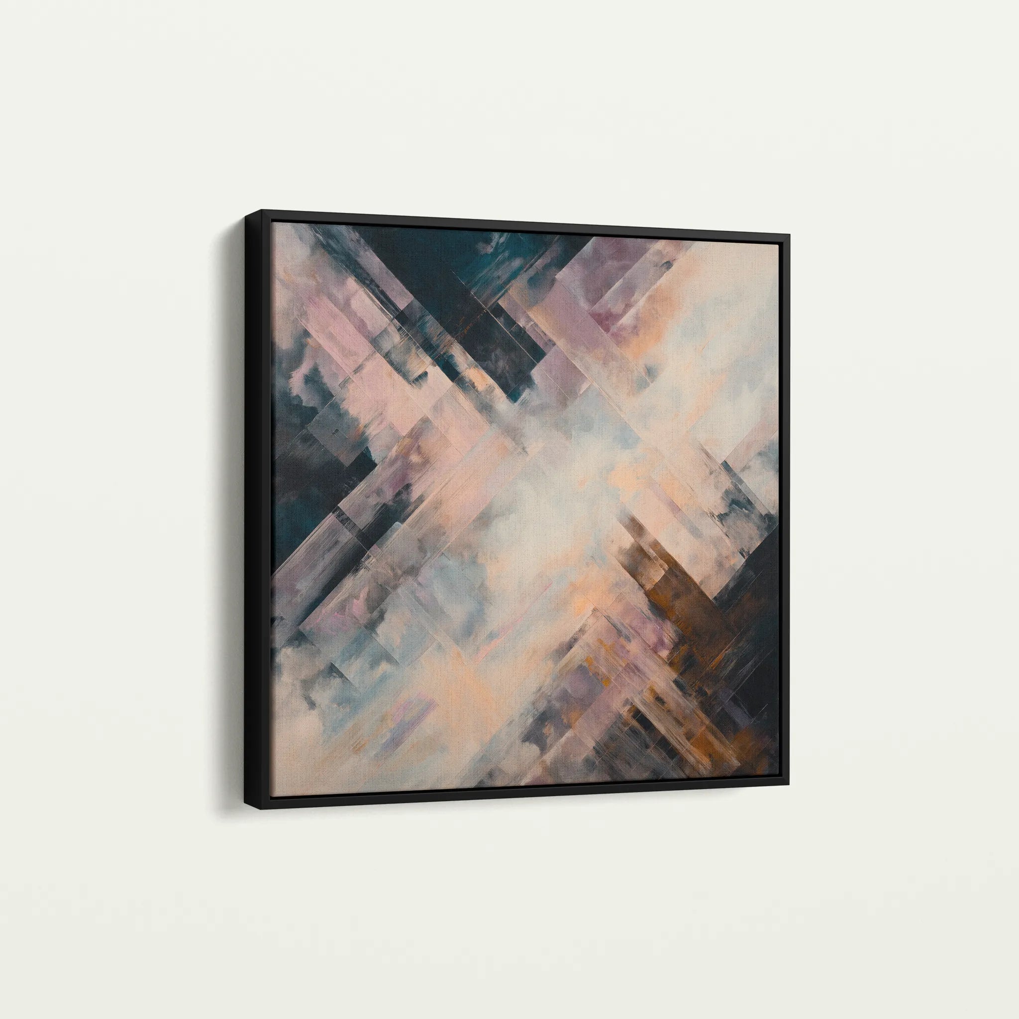 Abstract 1111 Canvas Art 60 x 60 cm / Black