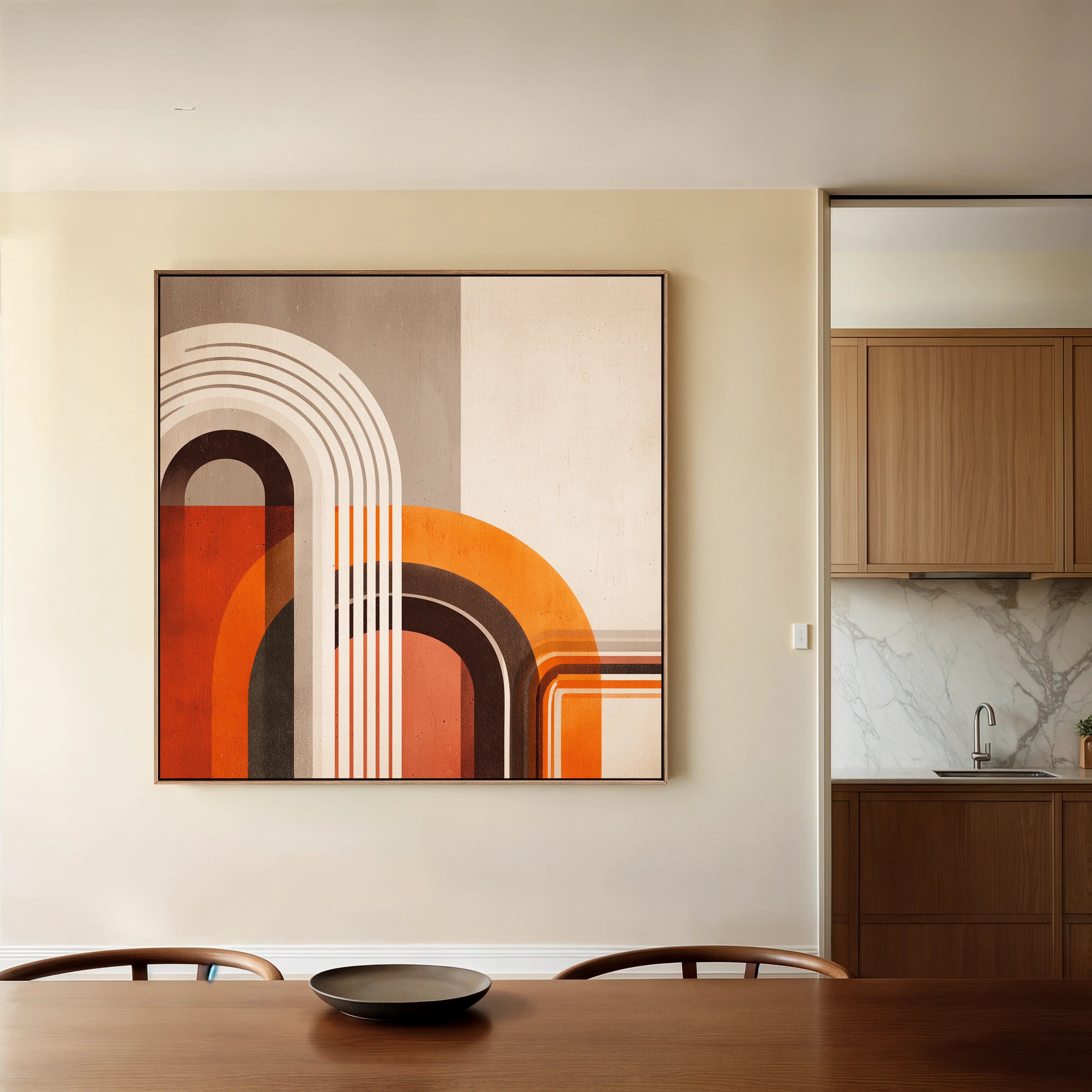 Abstract 1112 Canvas Art 60 x 60 cm / Black