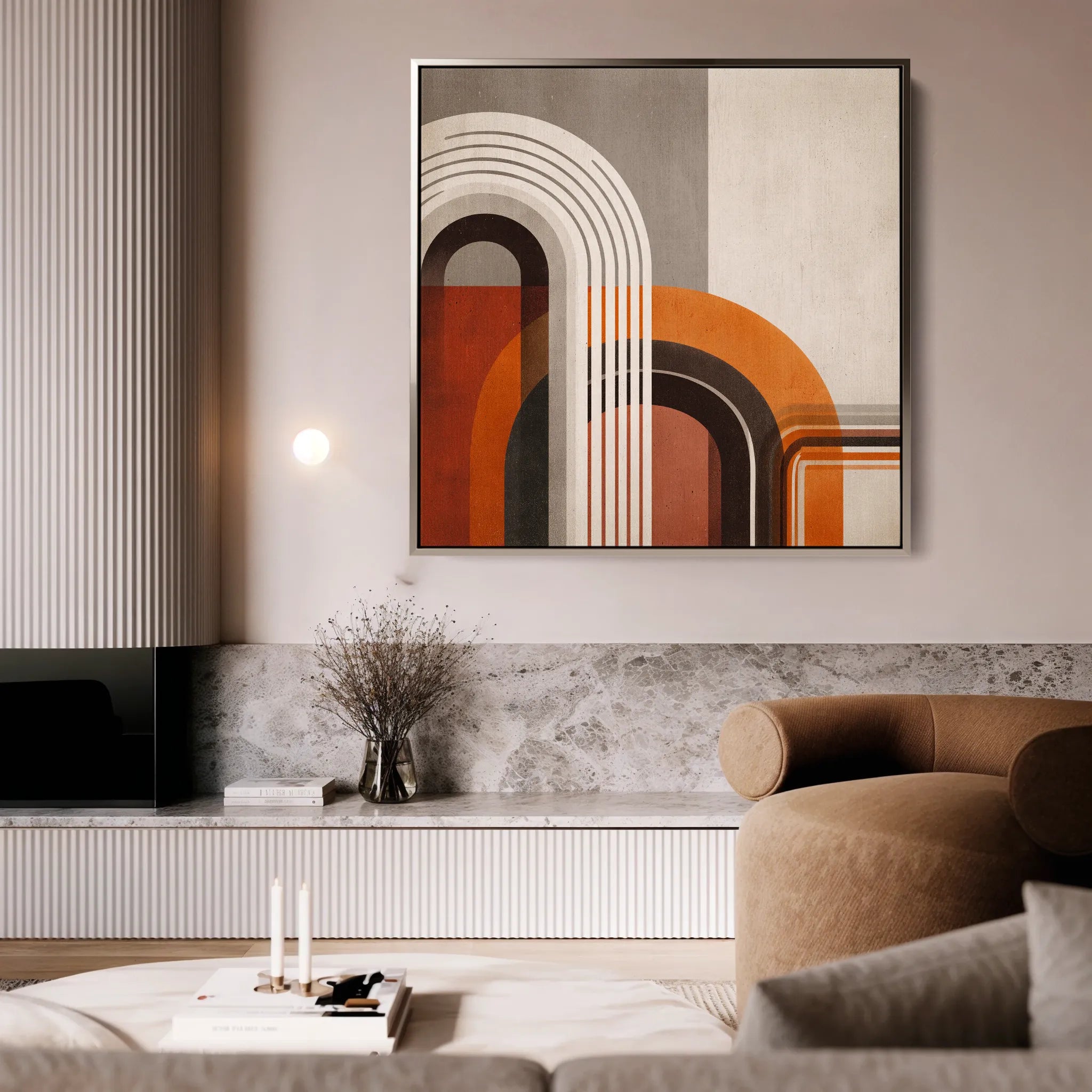 Abstract 1112 Canvas Art 60 x 60 cm / Black