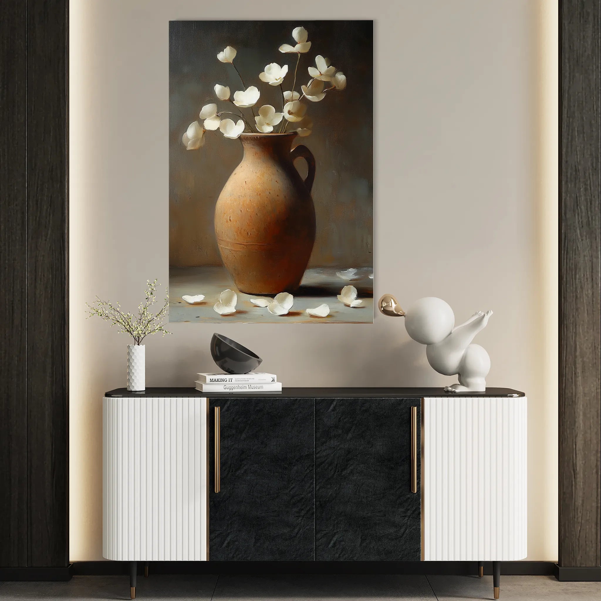 Floral 1112 Canvas Art 60 x 40 cm / Black