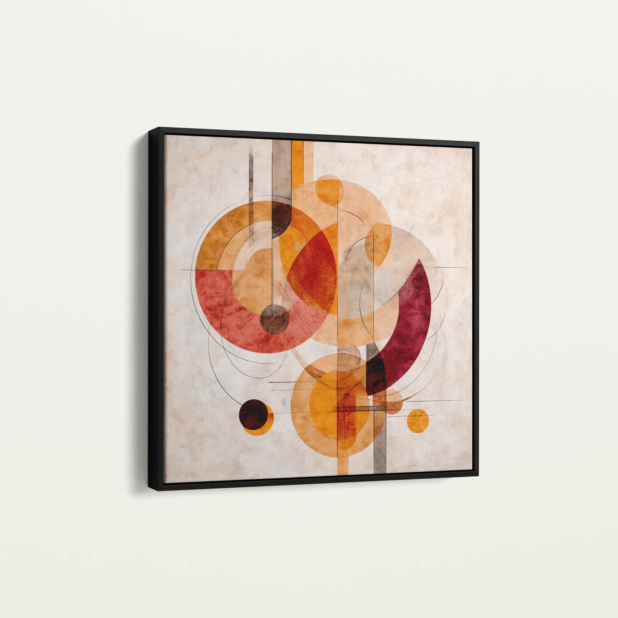 Abstract 1113 Canvas Art 60 x 60 cm / Black