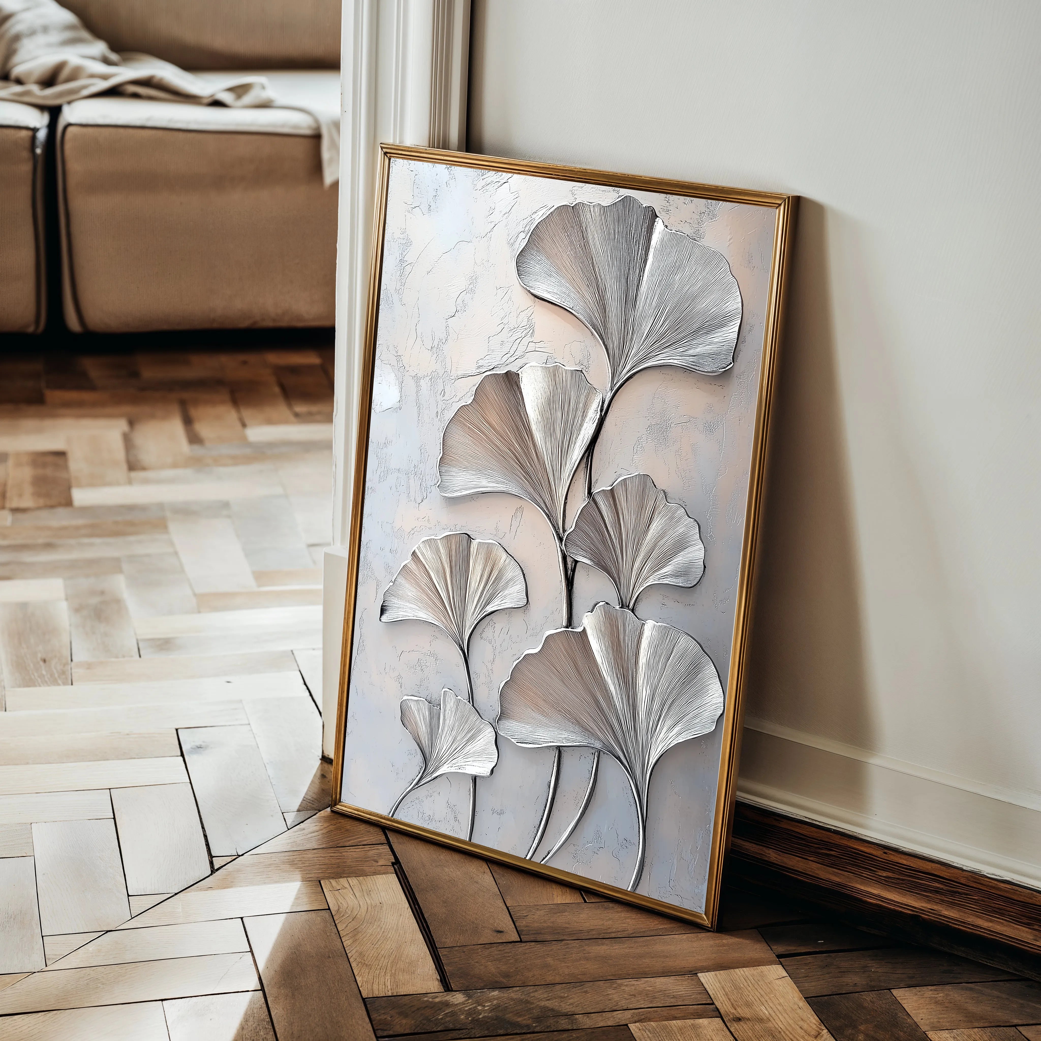 Floral 1113 Canvas Art 60 x 40 cm / Black