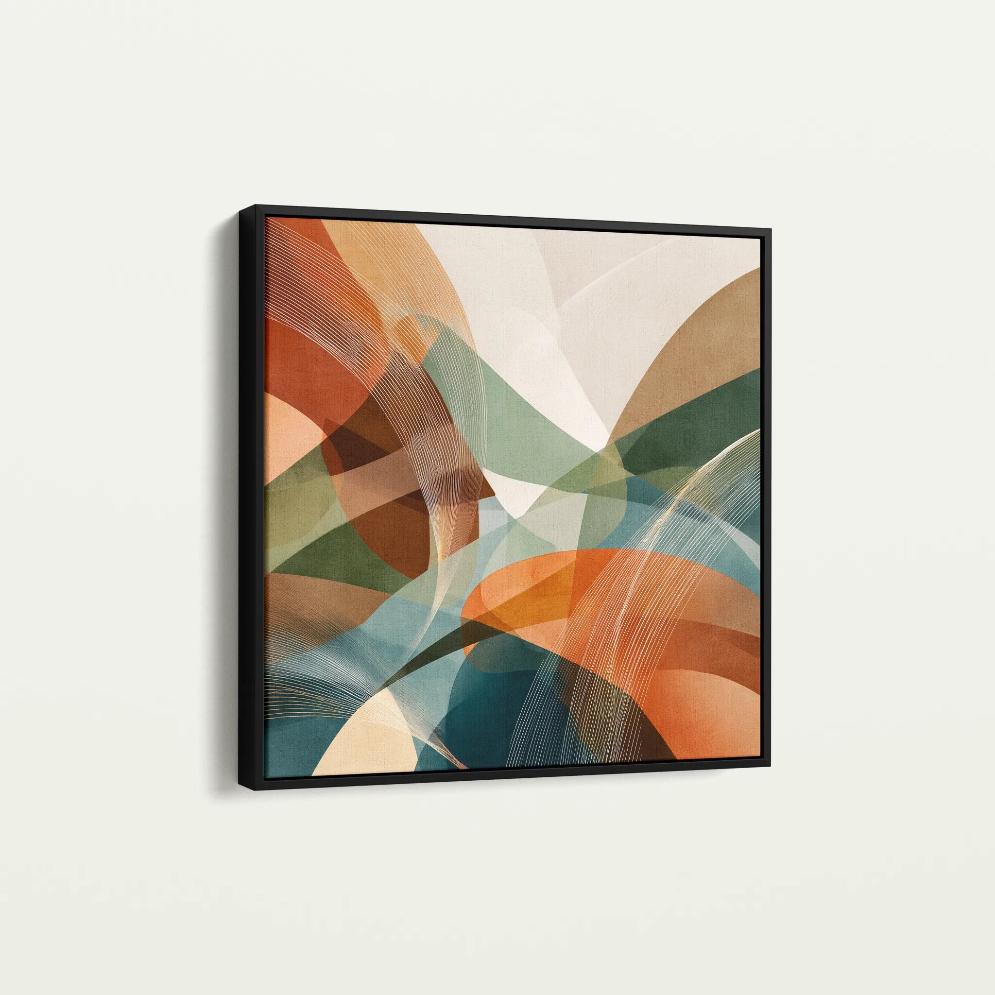 Abstract 1114 Canvas Art 60 x 60 cm / Black