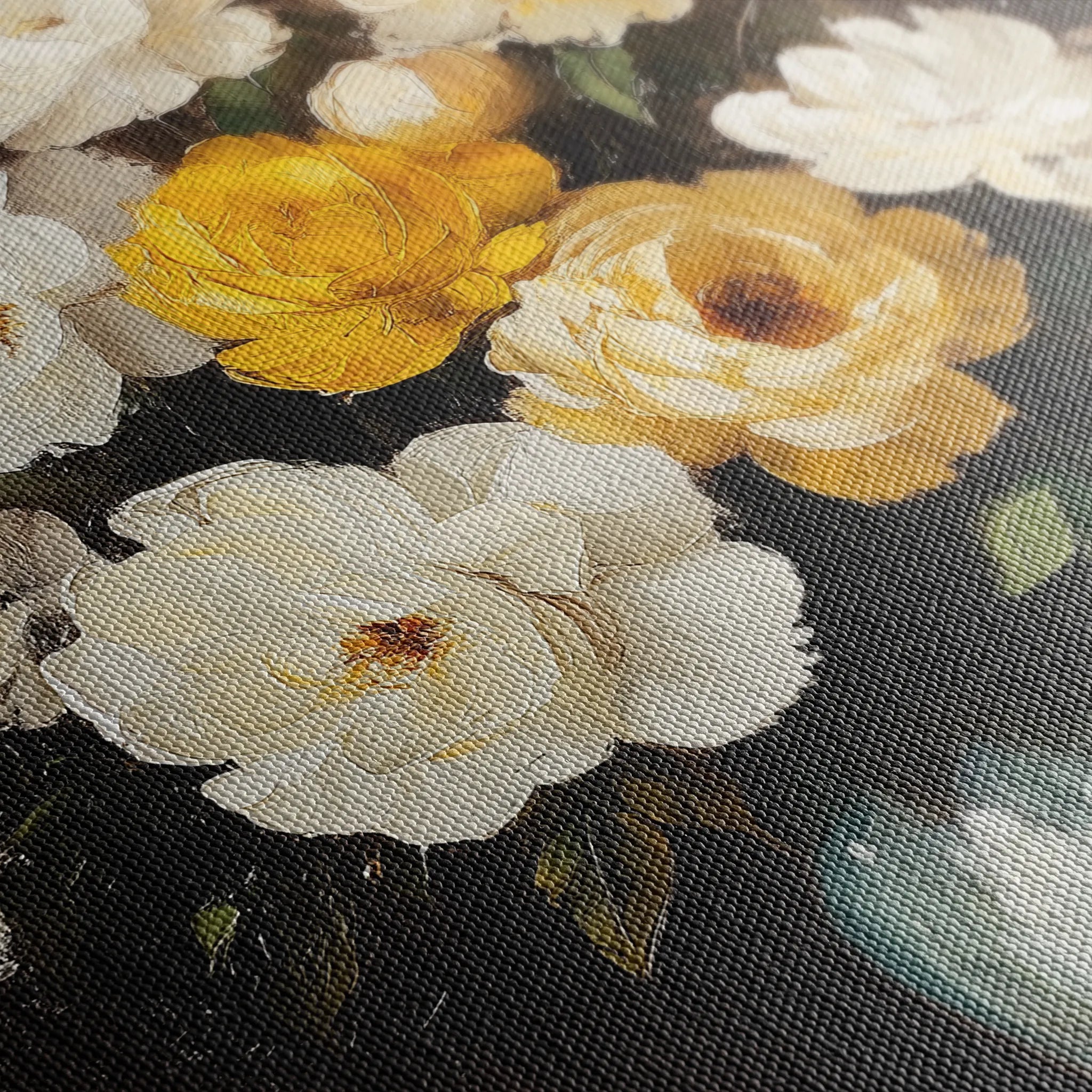 Floral 1114 Canvas Art 60 x 40 cm / Black