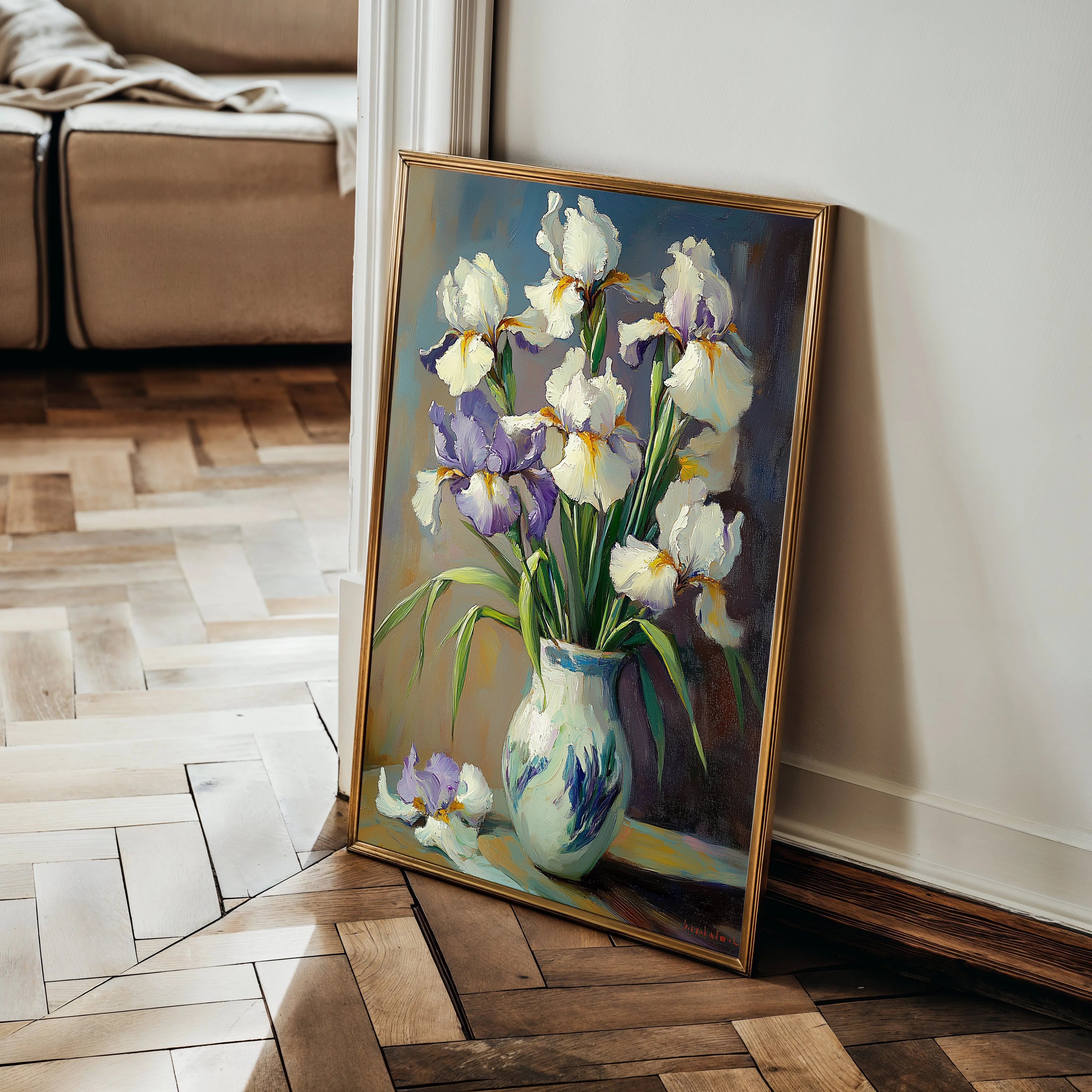 Floral 1118 Canvas Art 60 x 40 cm / Black
